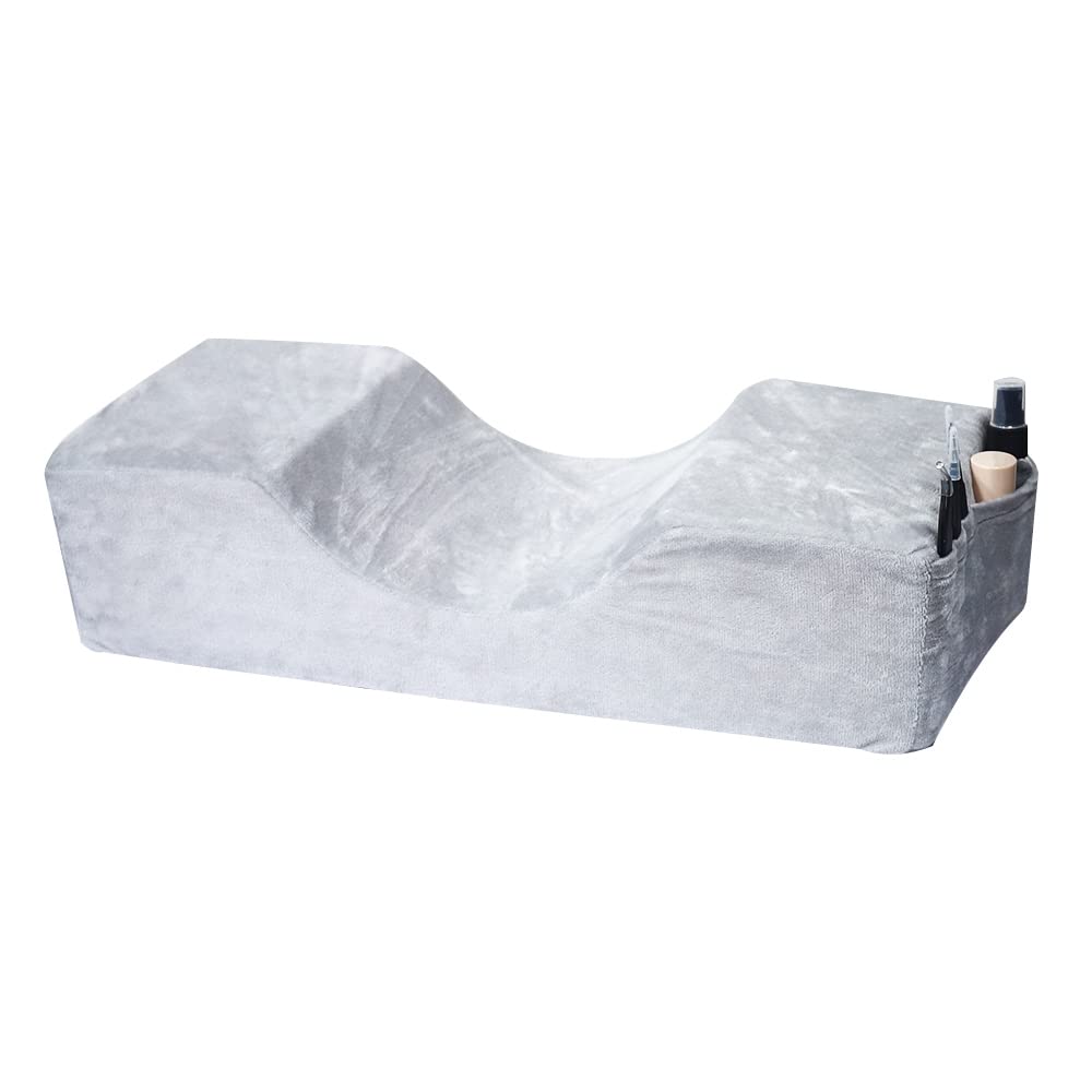 MNpartnery Salon Eyelash Extension Neck Pillow - Comfortable Velvet Beauty Memory Foam Pillow,to Protect The Neck When Used for Lash Extension Grafting Make Up (Black)