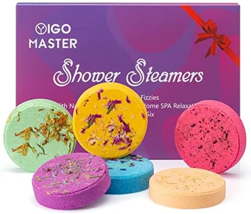 Shower Steamers Shower Bombs Aromatherapy Set of 6, SPA Gifts. Perfect Gifts for Birthday, Mother's Day, Valentine's Day, Easter Day