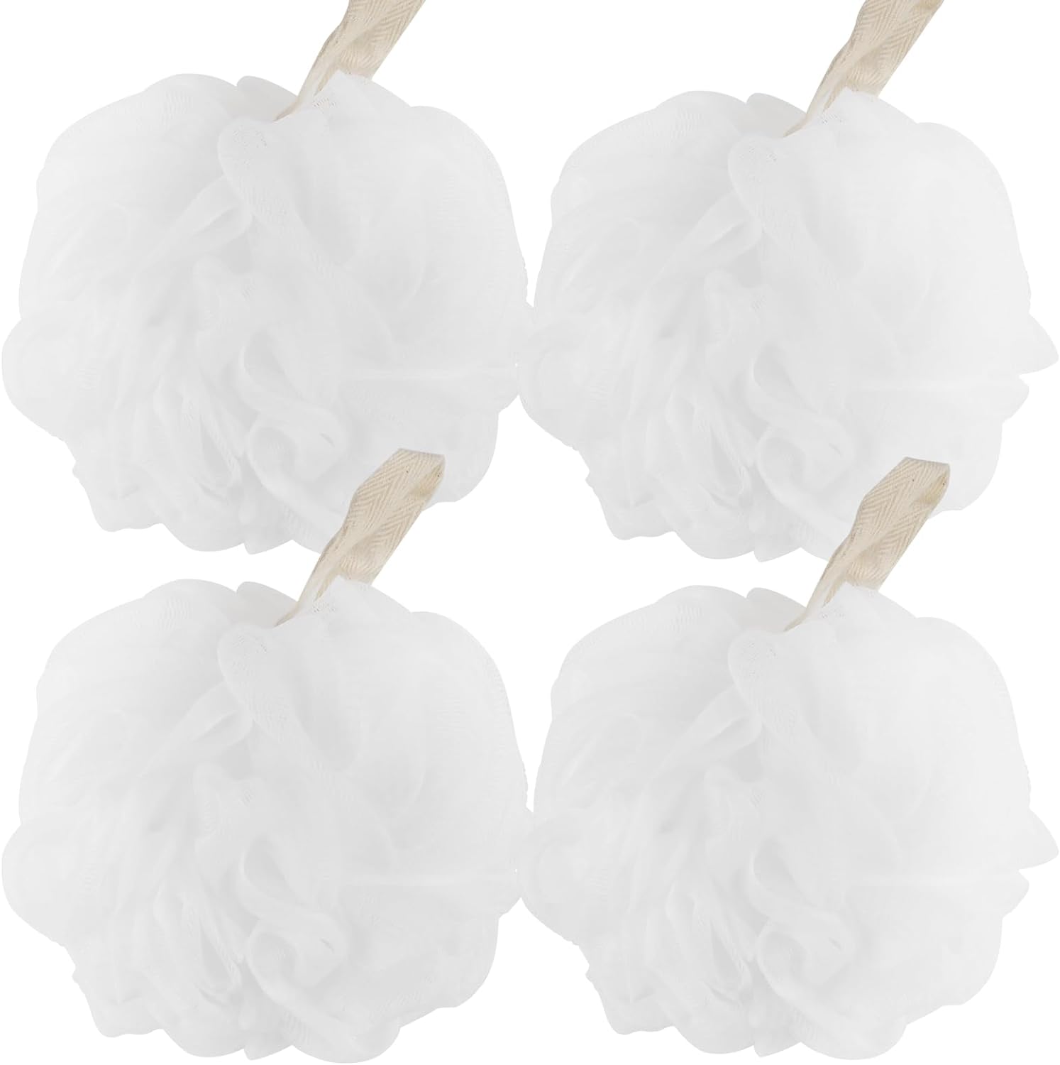 Mesh Shower Loofah Sponge Set (4 Colors)