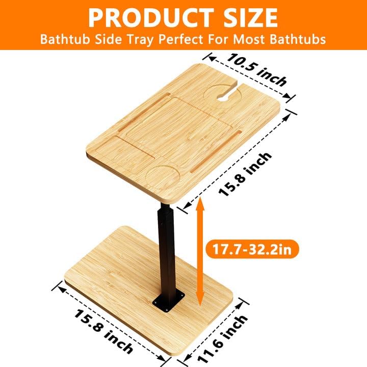 Adjustable Bathtub Tray Table