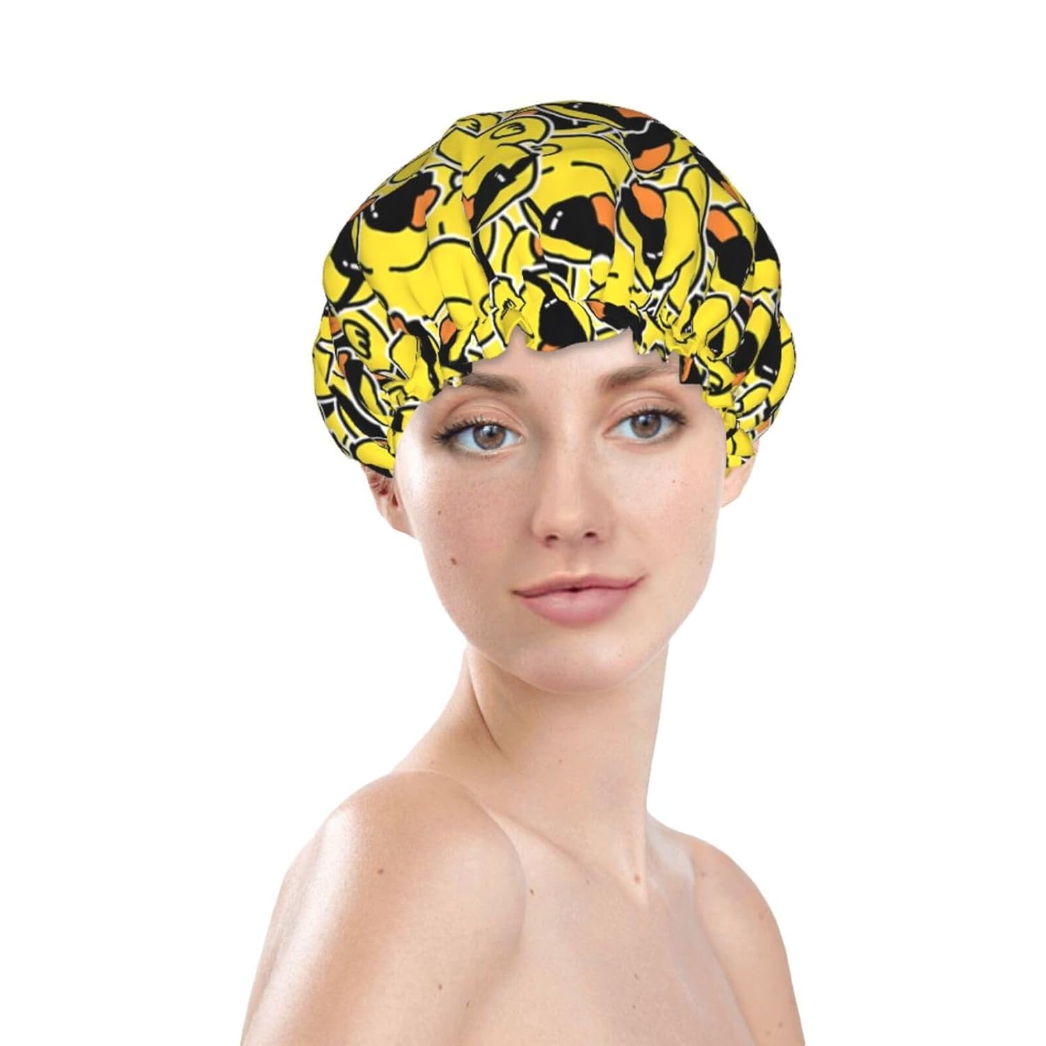 Double-Layer Waterproof Shower Cap