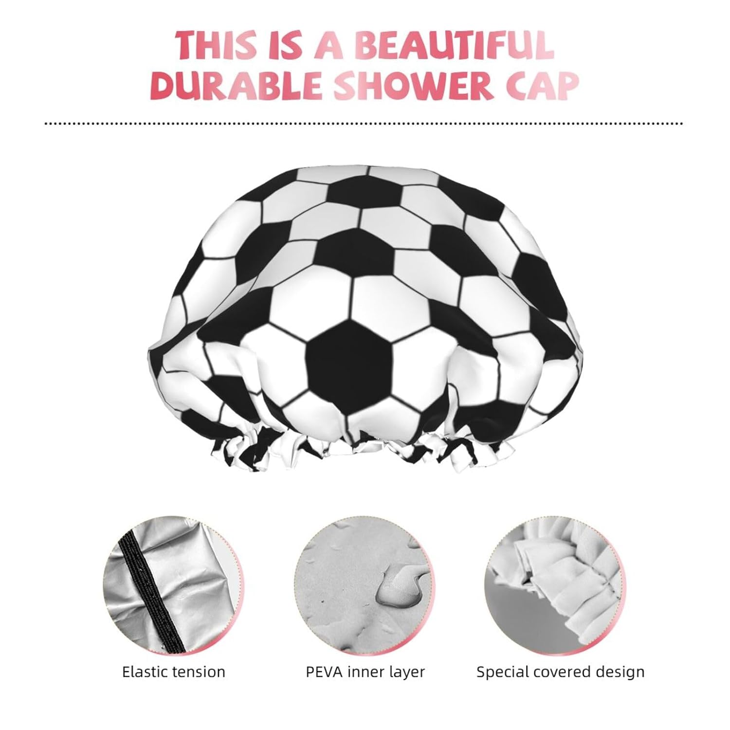 Double-Layer Waterproof Shower Cap