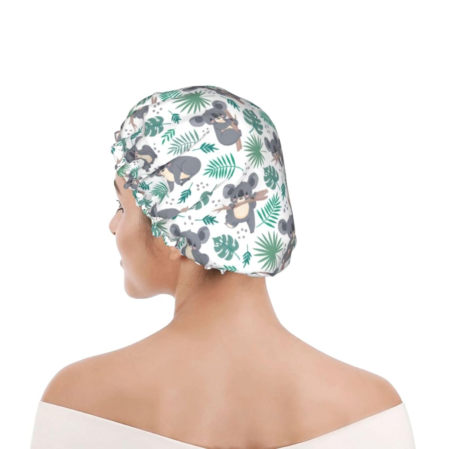 Double-Layer Waterproof Shower Cap