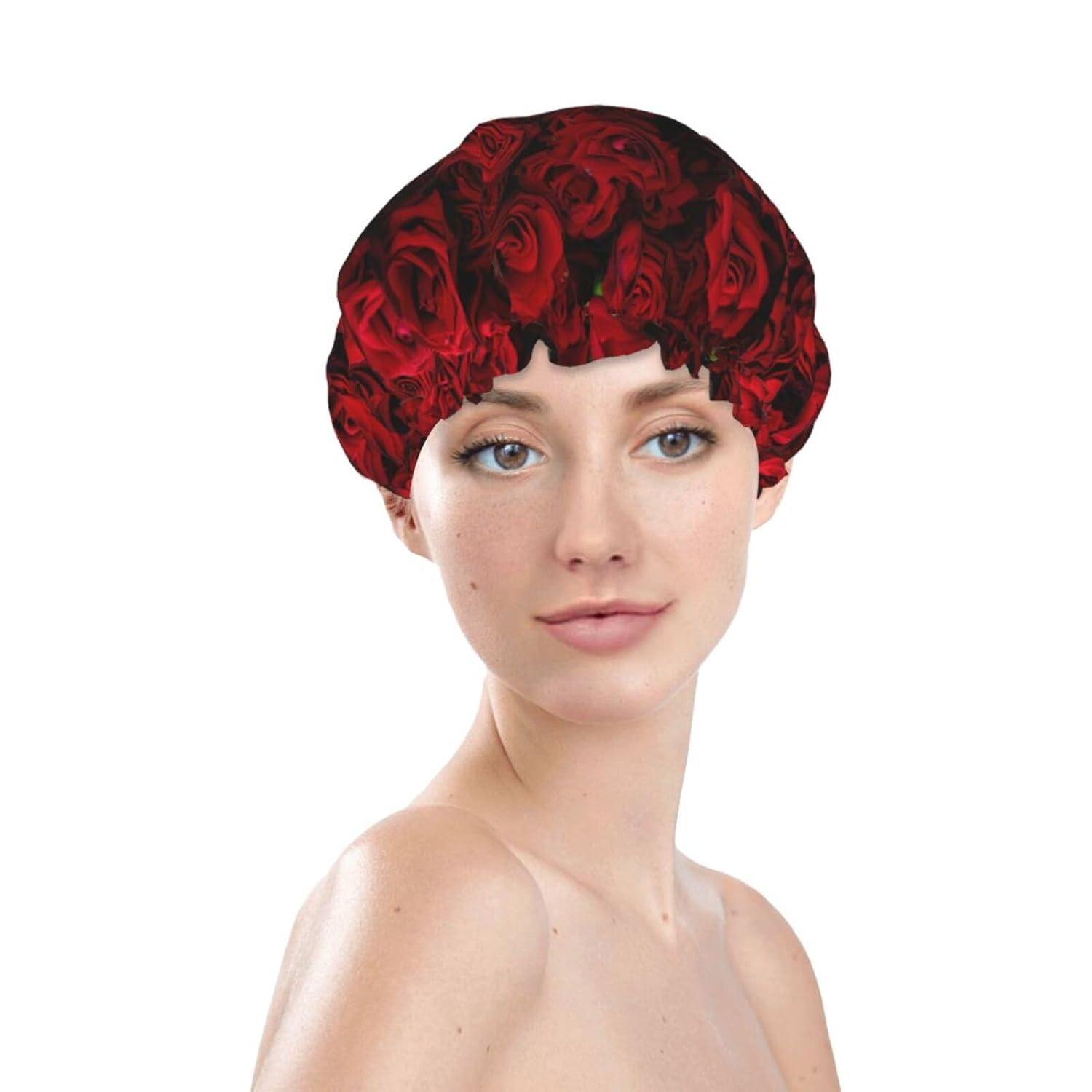 Double-Layer Waterproof Shower Cap