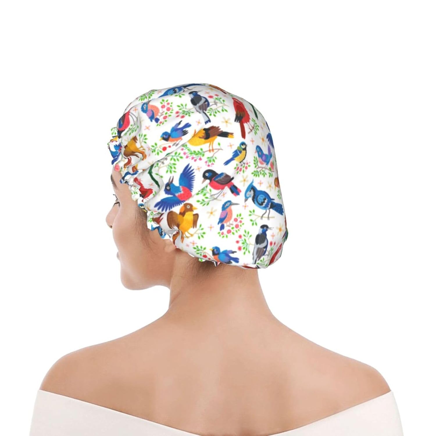 Double-Layer Waterproof Shower Cap