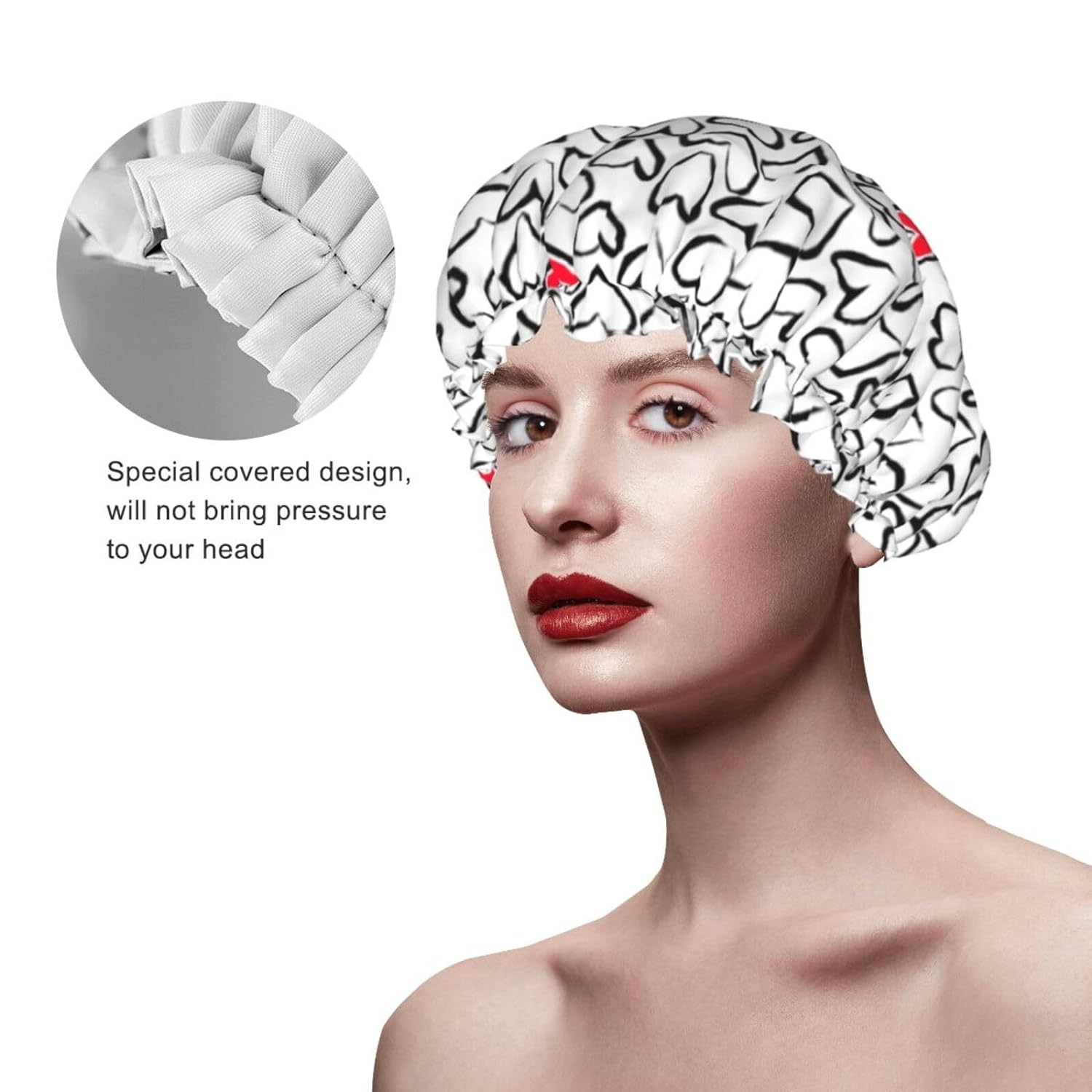 Double-Layer Waterproof Shower Cap