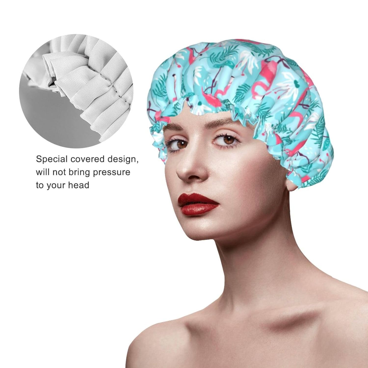 Double-Layer Waterproof Shower Cap