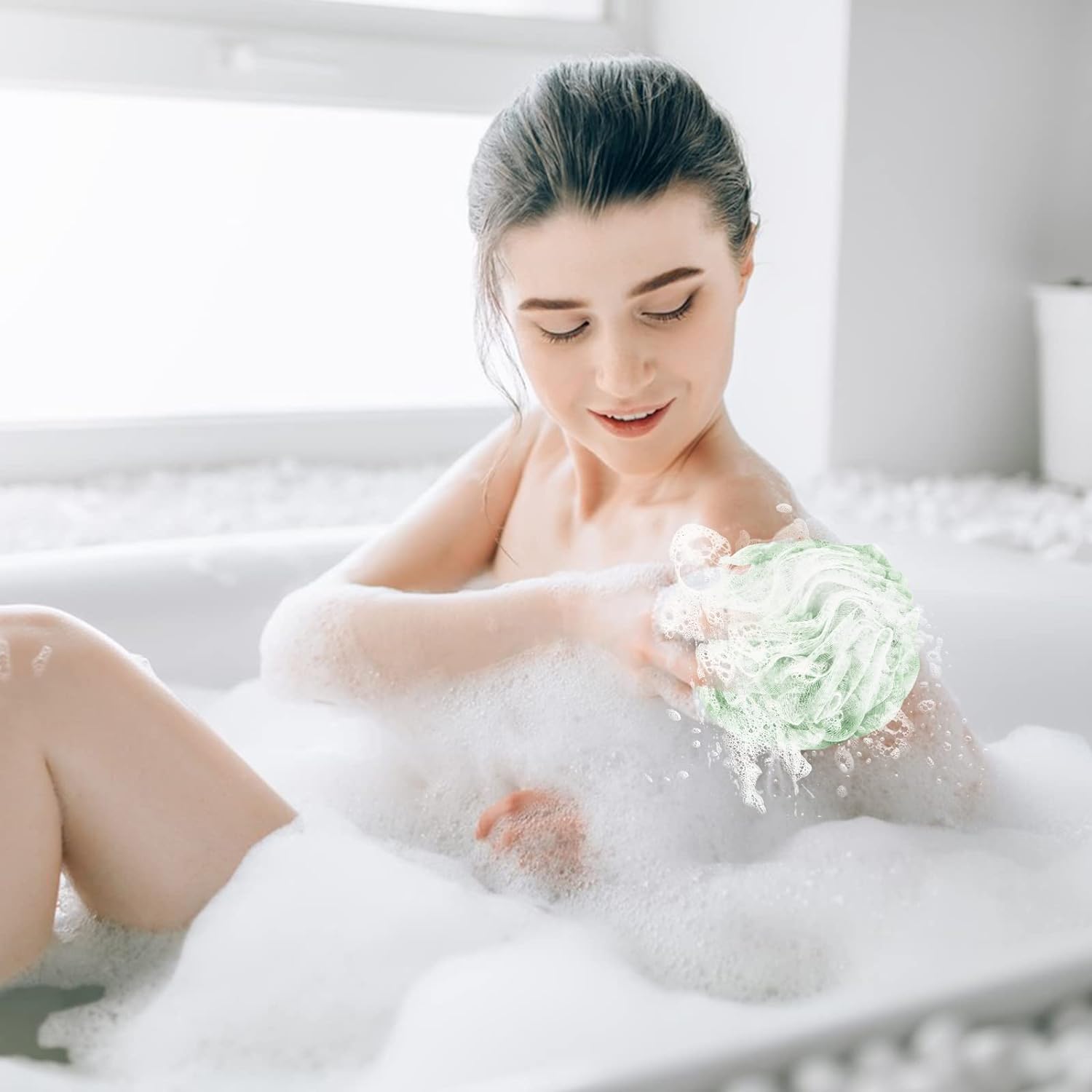 Mesh Shower Loofah Sponge Set (4 Colors)