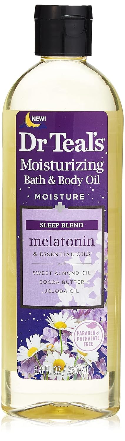 Dr Teal's Melatonin Essential Oil Moisturizing Bath & Body Oil 8.8oz (Packaging May Vary)