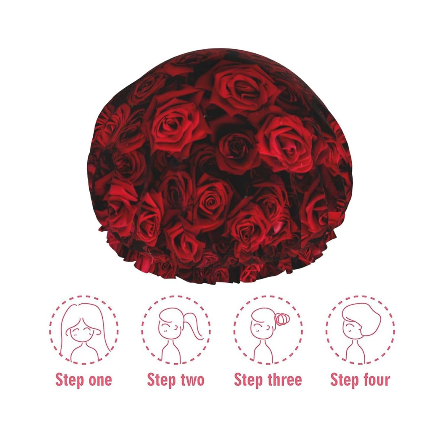 Double-Layer Waterproof Shower Cap
