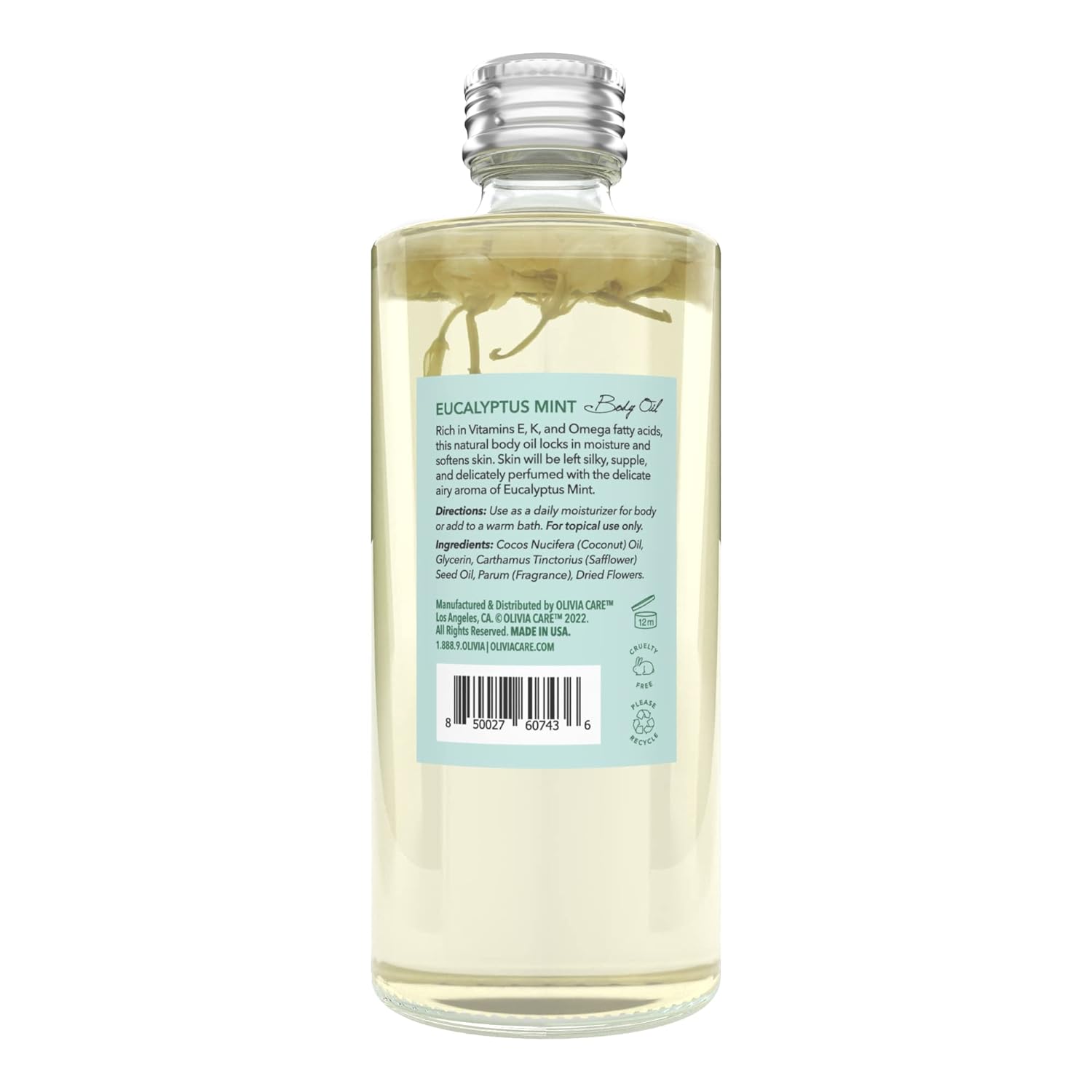 Body Oil Eucalyptus Mint Vegan & Natural.