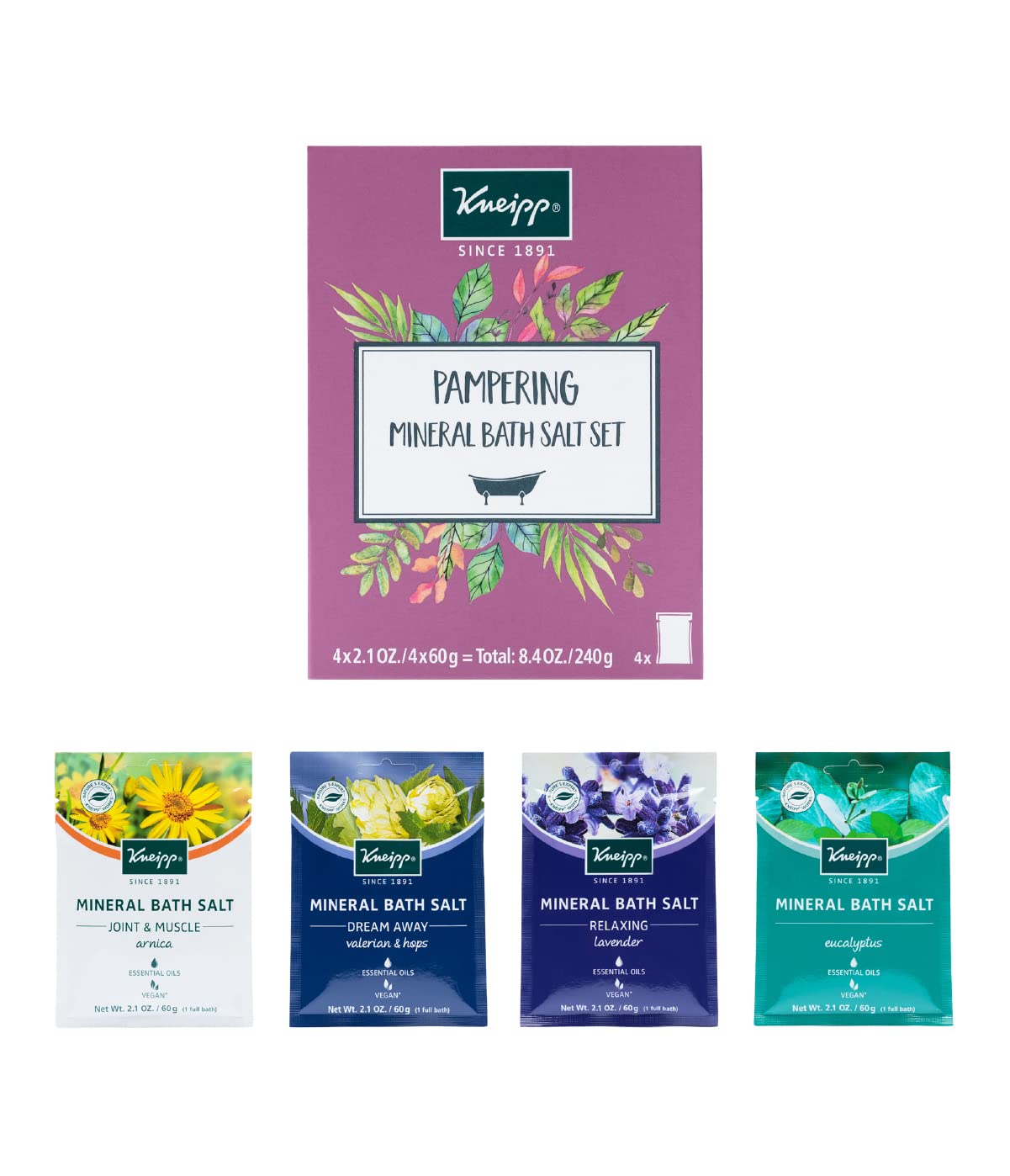 Mineral Bath Salt Discovery Set (4 Mini Sachets)