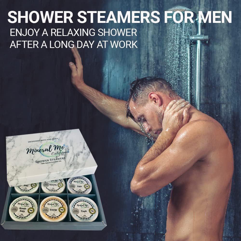 Shower Bombs Aromatherapy - Shower Steamers with Organic Oils for Vaporizing Steam Spa - Vapor Shower Tablets, Shower Melts - Self-Care Gifts for Women and Men, Valentine's Gift for Him/Her