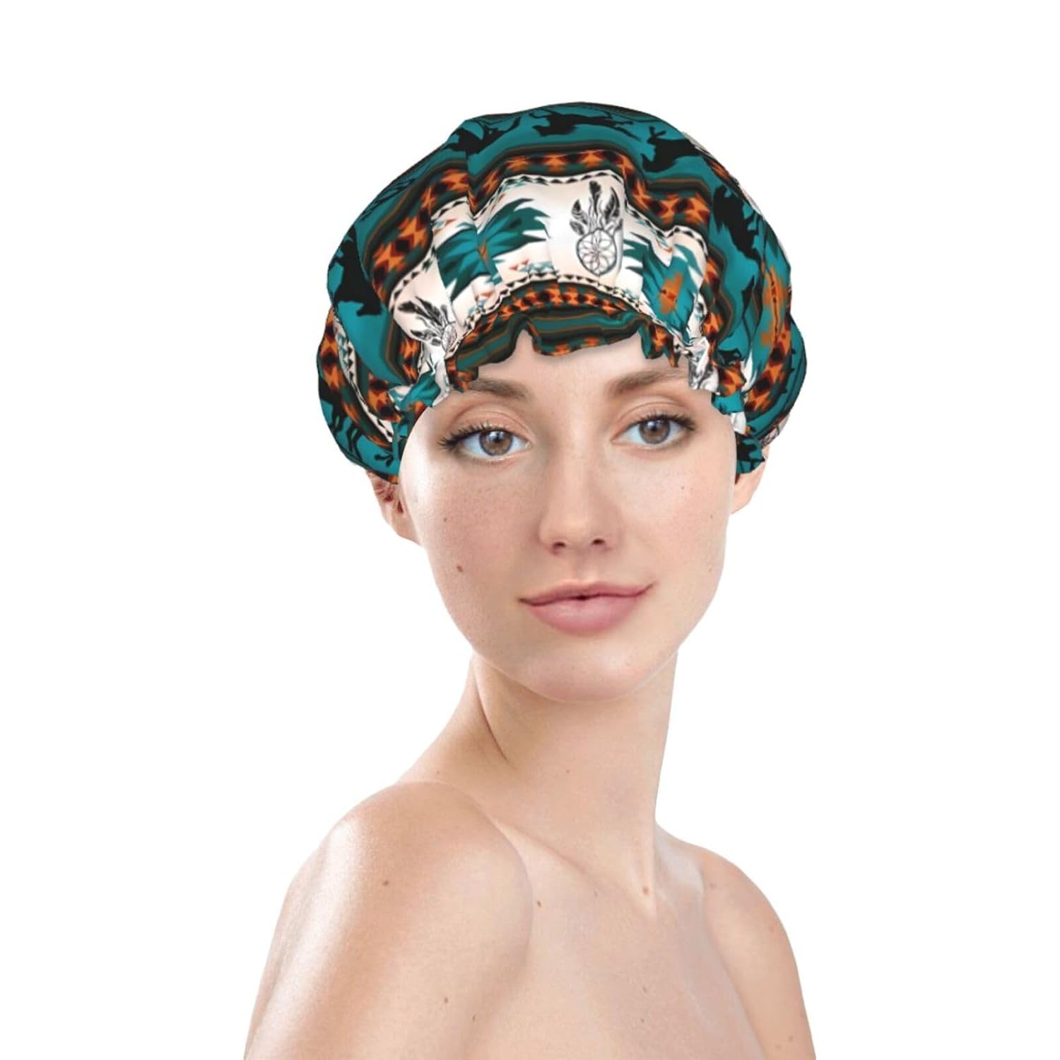 Double-Layer Waterproof Shower Cap