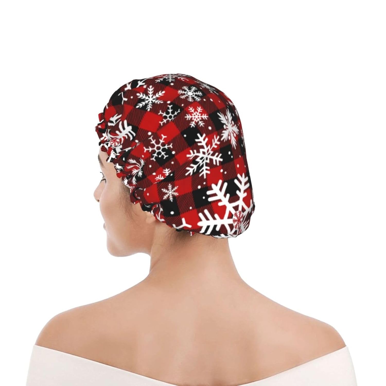 Double-Layer Waterproof Shower Cap