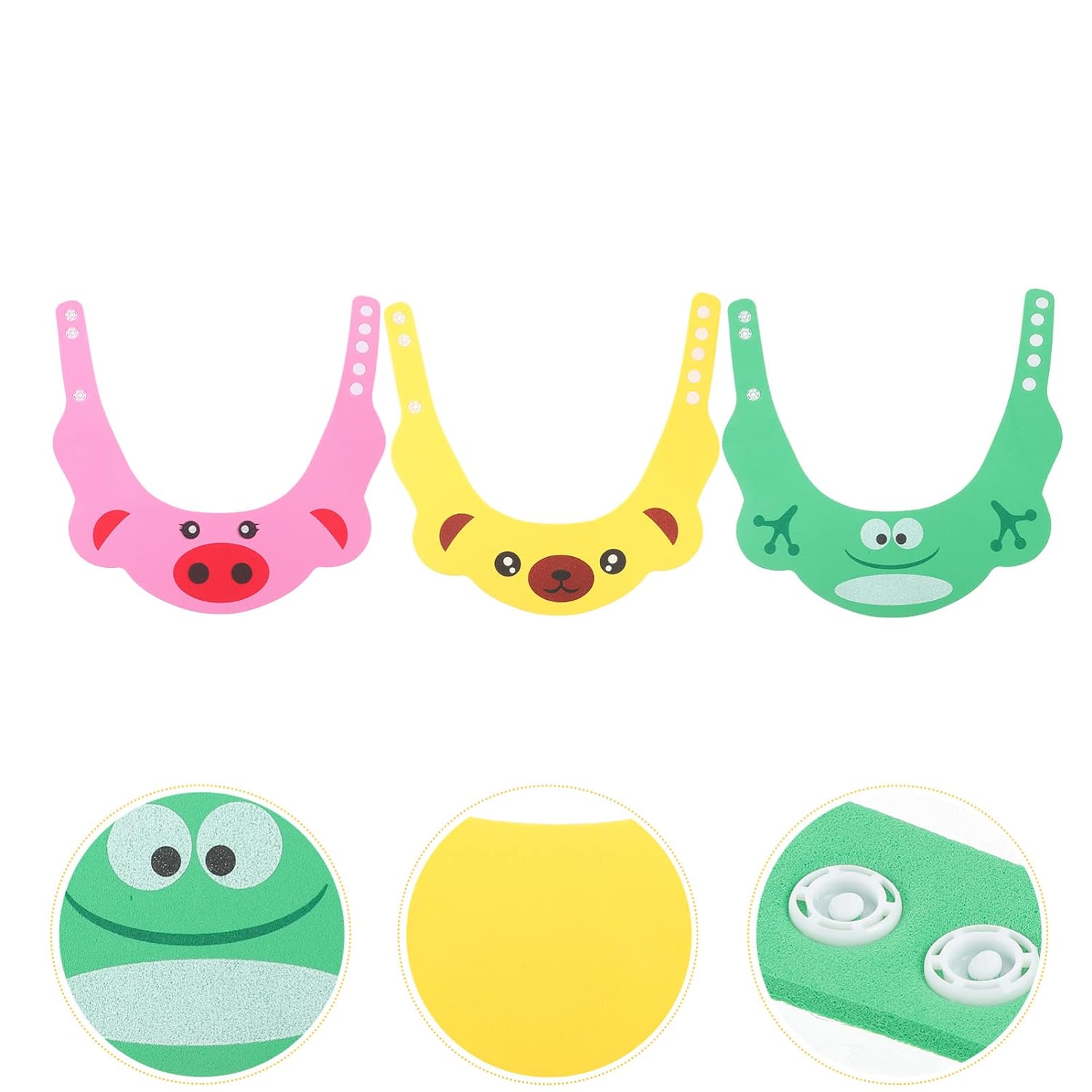 Adjustable Kids Shower Visor Hat (3 Pack)