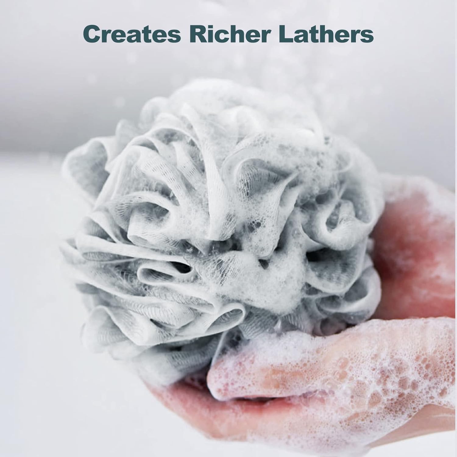 Mesh Shower Loofah Sponge Set (4 Colors)