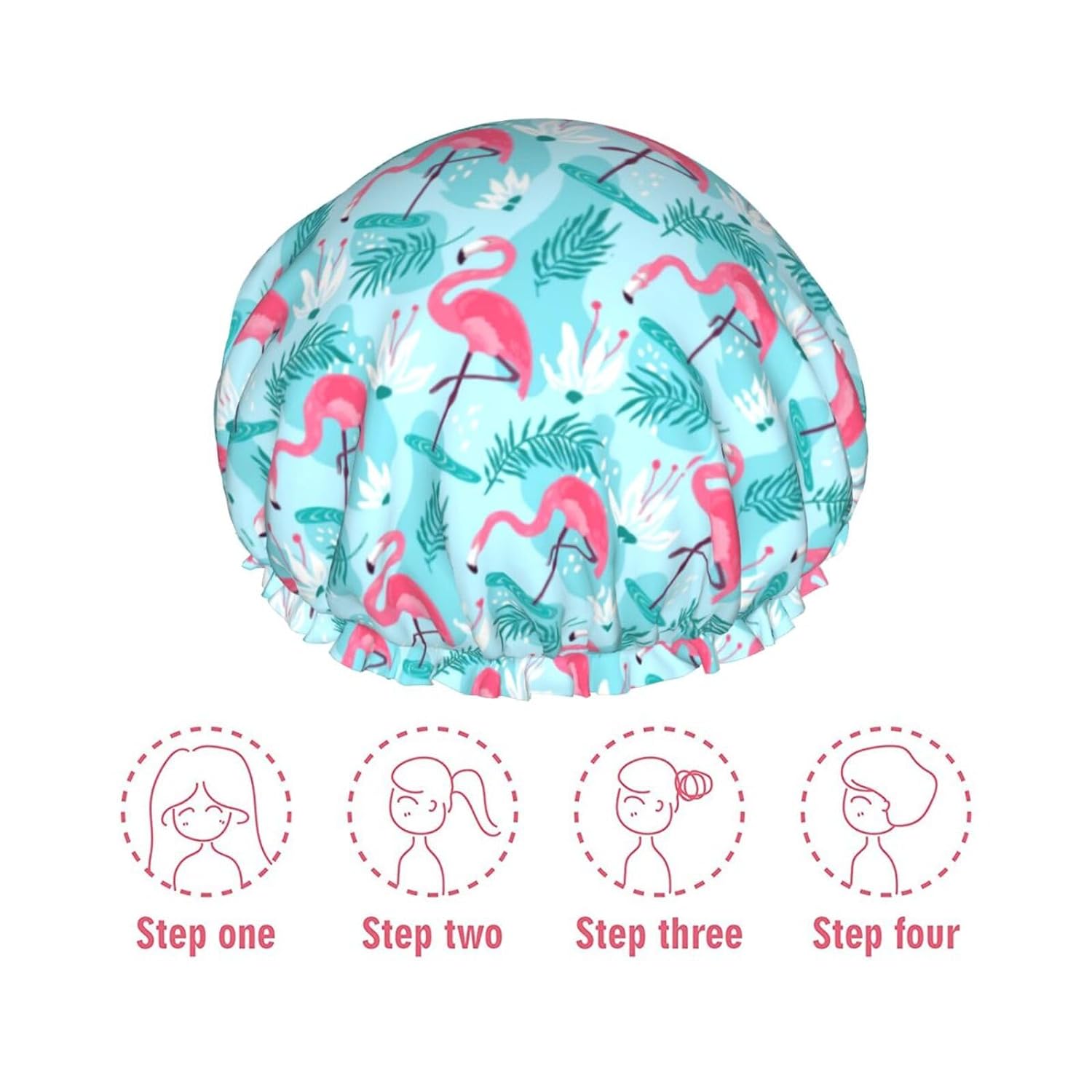 Double-Layer Waterproof Shower Cap