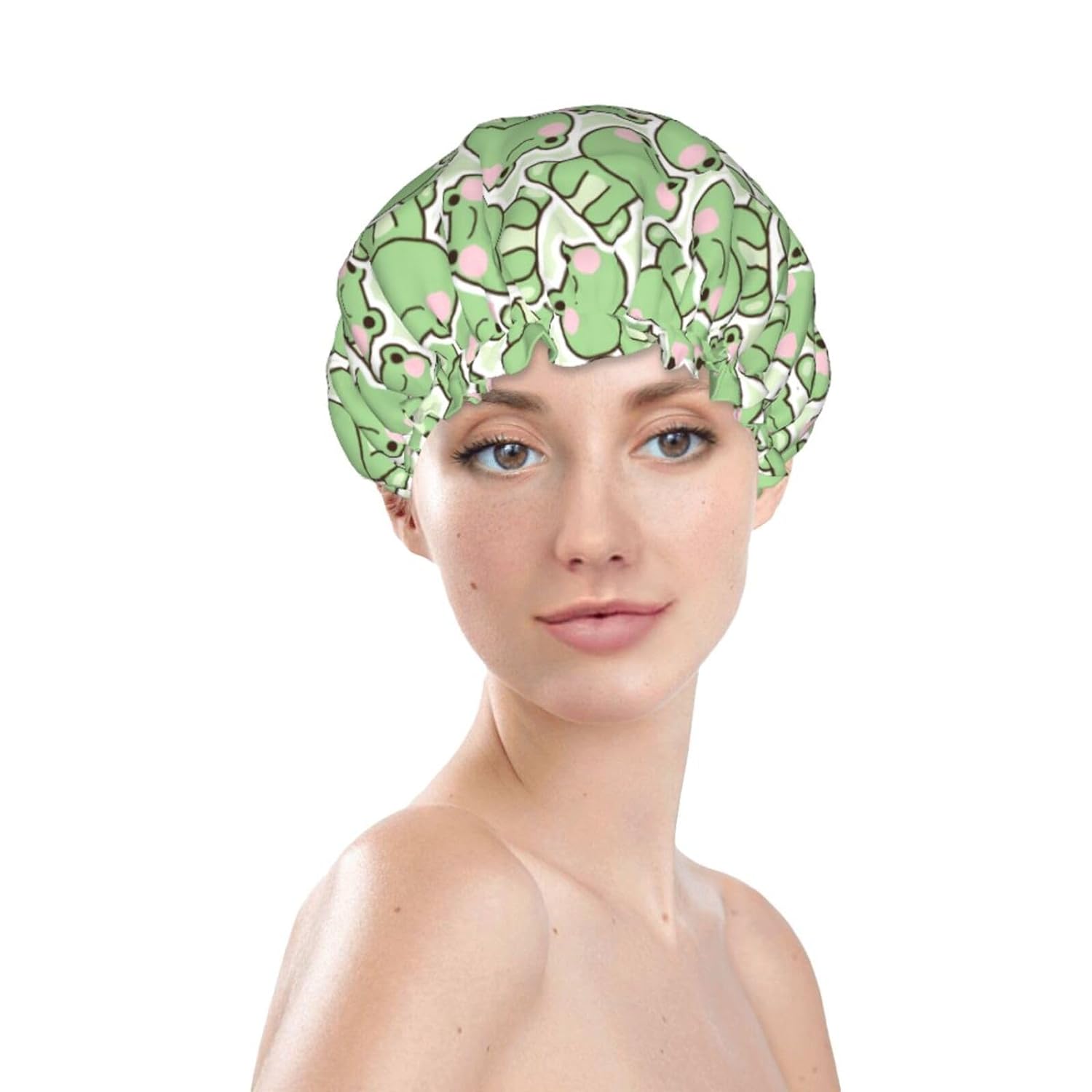 Double-Layer Waterproof Shower Cap