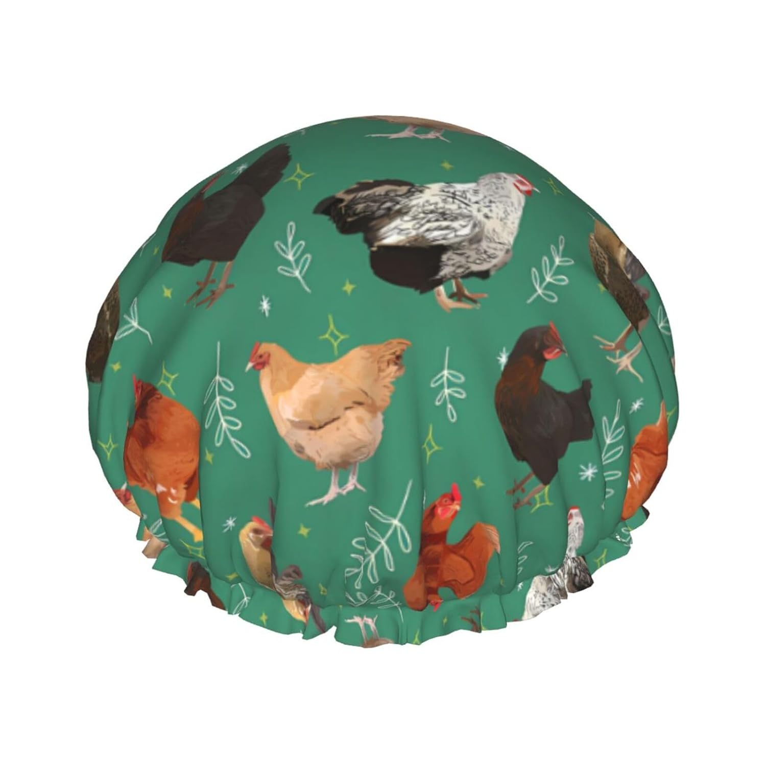 Double-Layer Waterproof Shower Cap