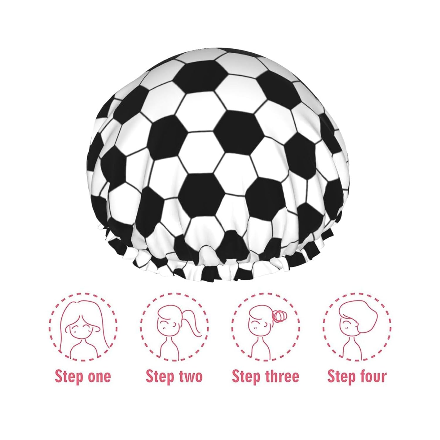 Double-Layer Waterproof Shower Cap