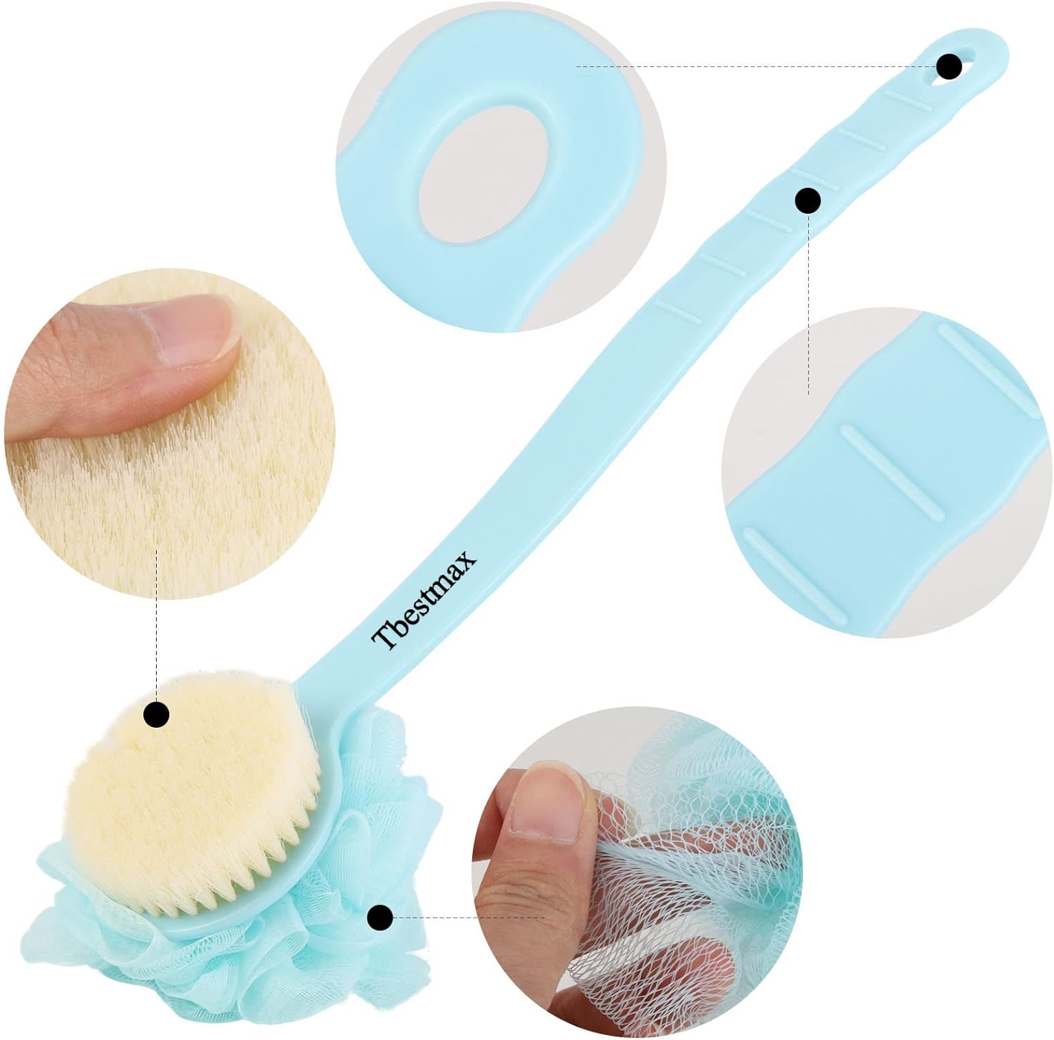 Dual-Sided Bath Brush Set
