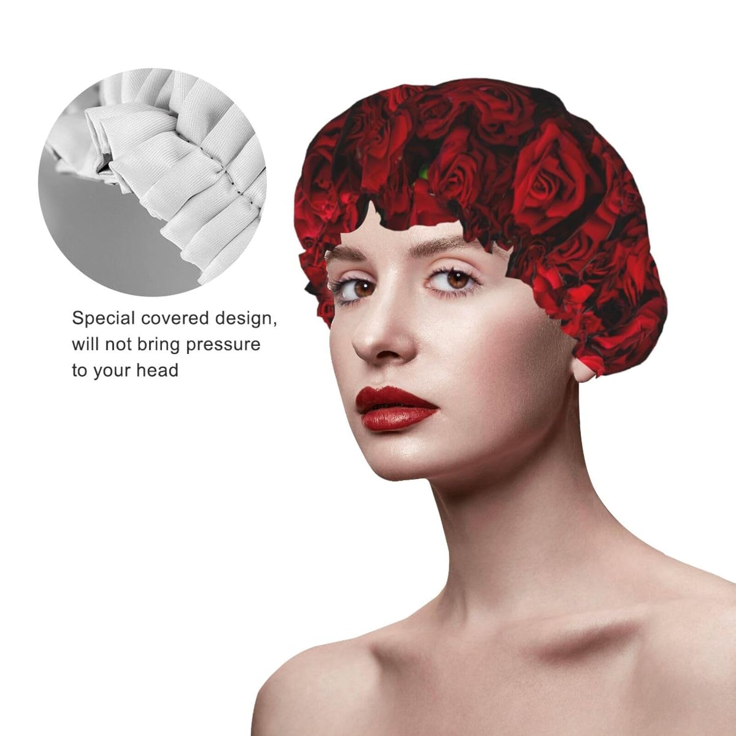 Double-Layer Waterproof Shower Cap