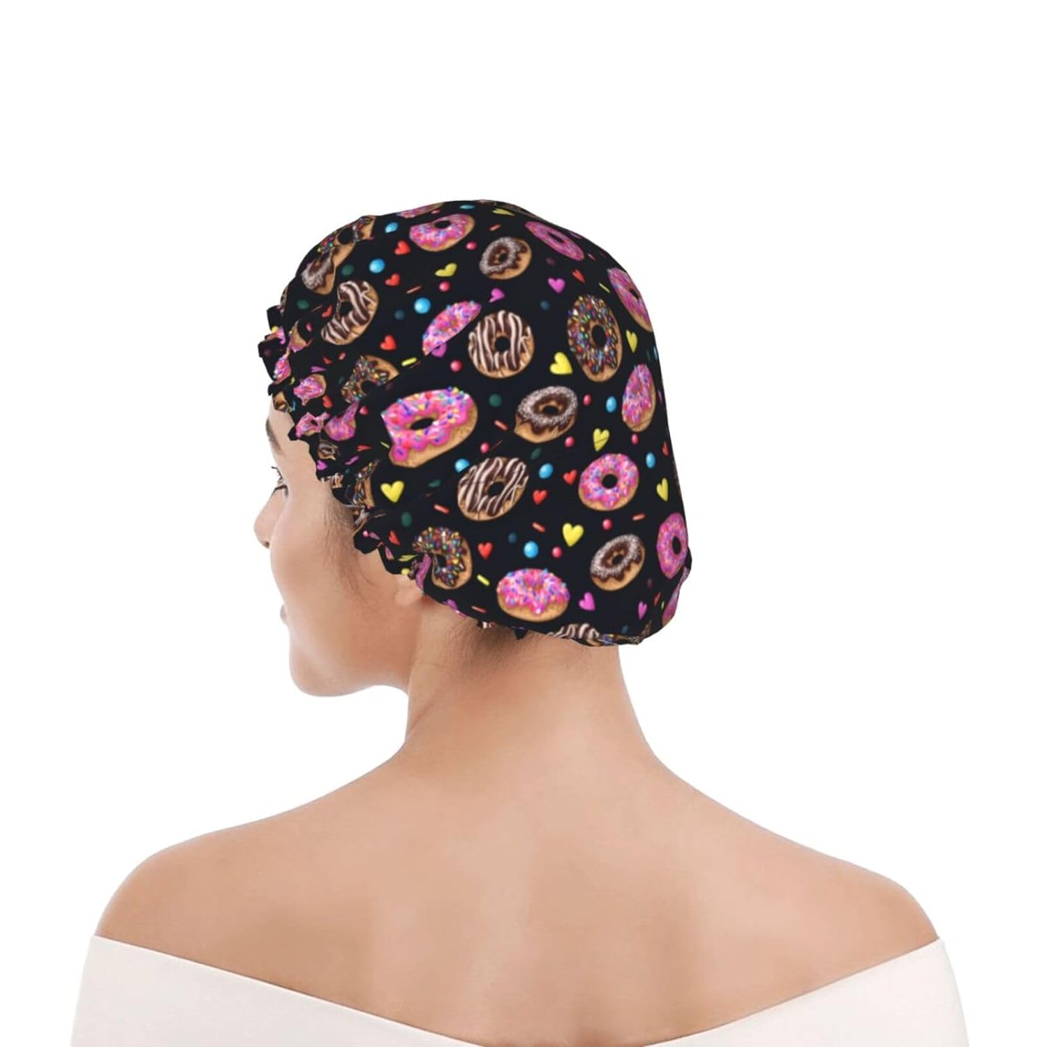 Double-Layer Waterproof Shower Cap