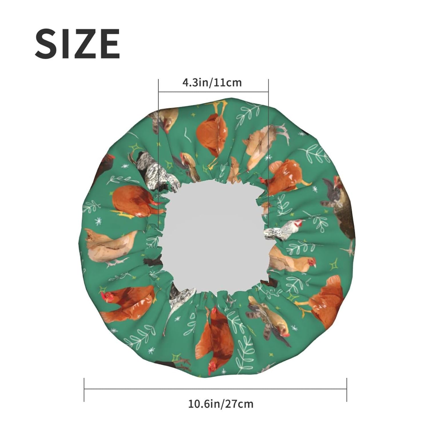 Double-Layer Waterproof Shower Cap