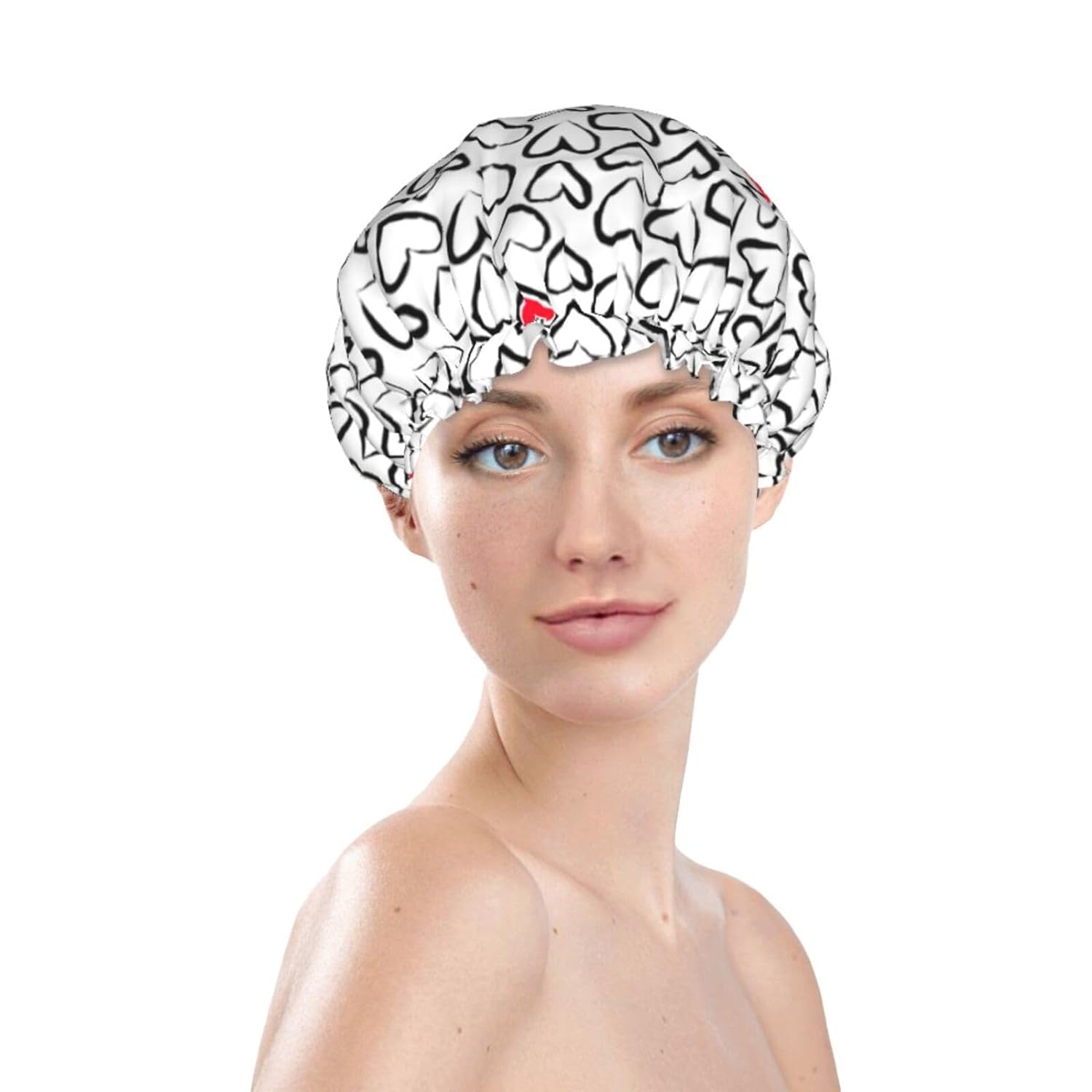 Double-Layer Waterproof Shower Cap