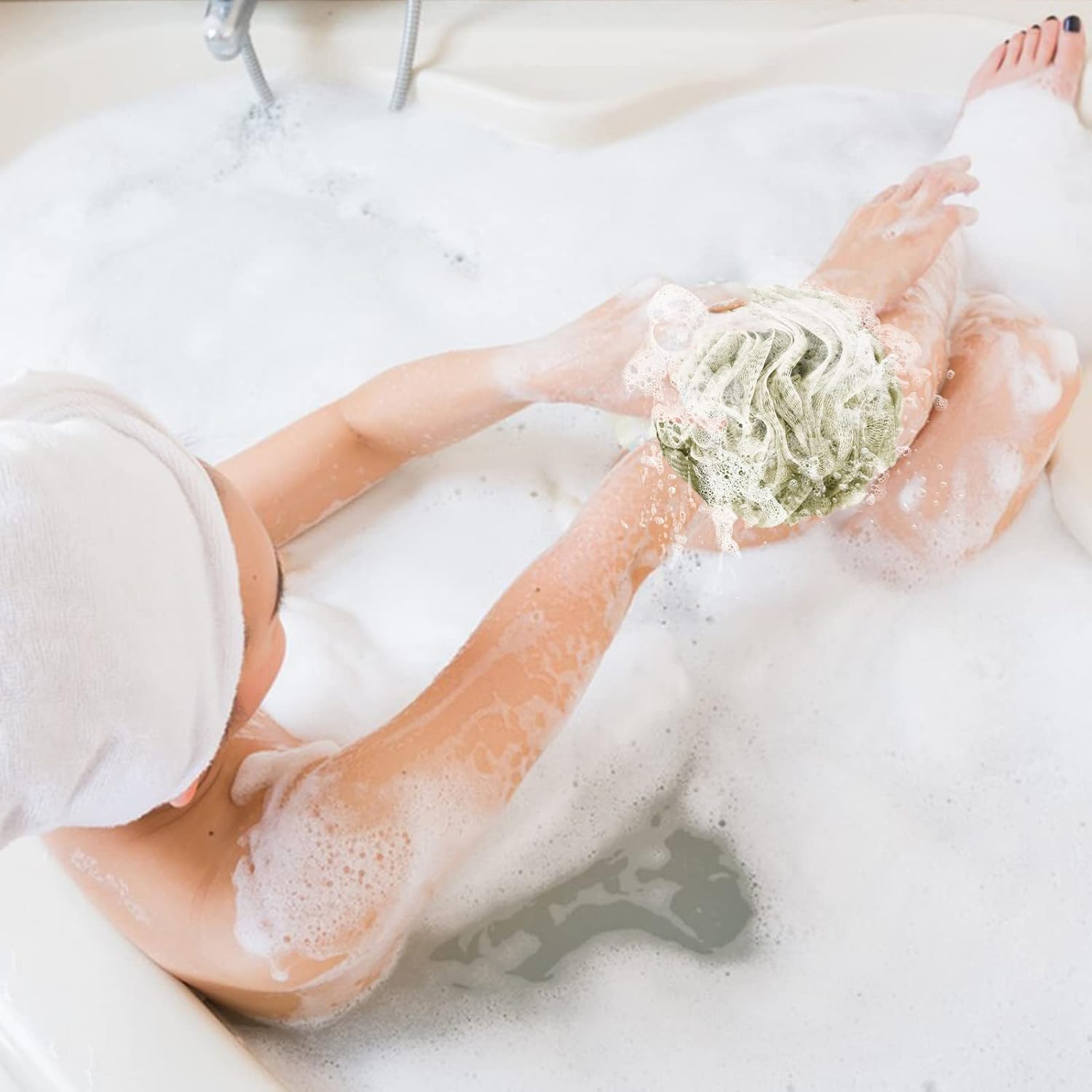 Mesh Shower Loofah Sponge Set (4 Colors)