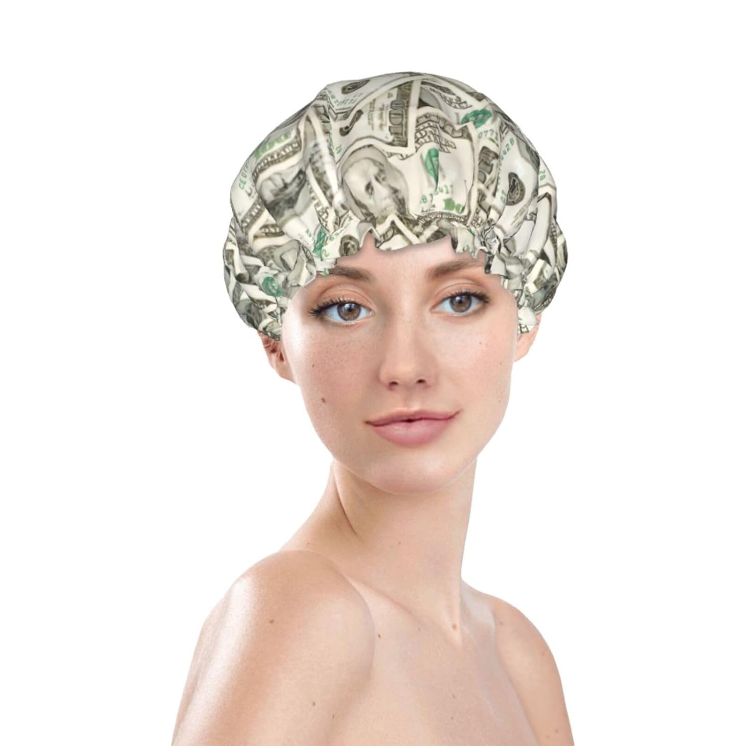 Double-Layer Waterproof Shower Cap