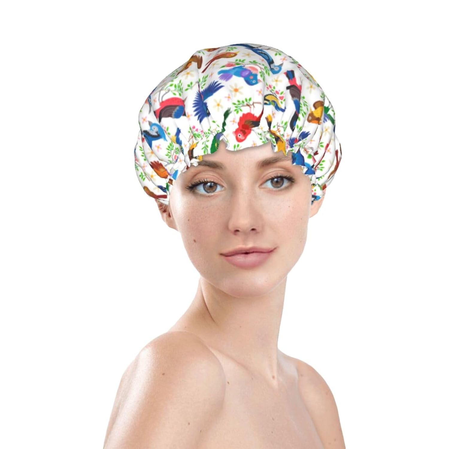 Double-Layer Waterproof Shower Cap