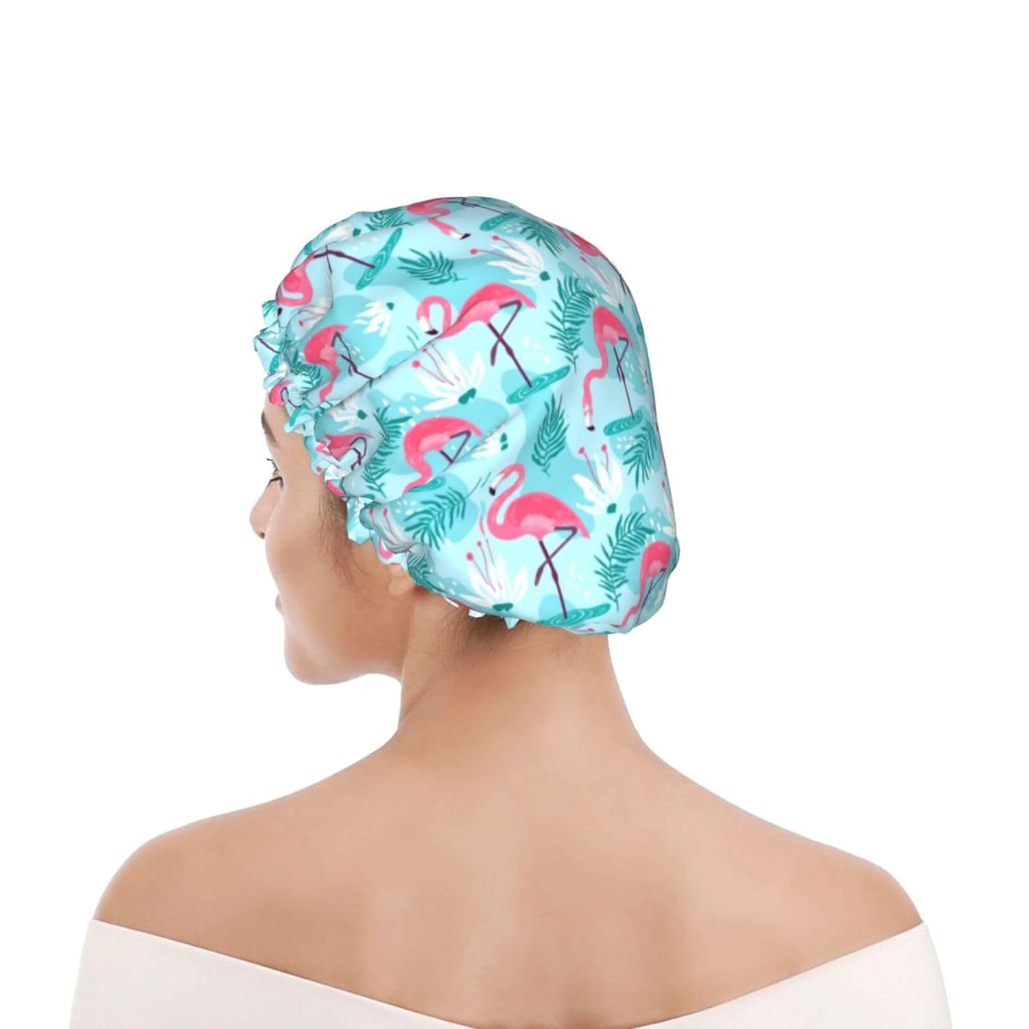 Double-Layer Waterproof Shower Cap