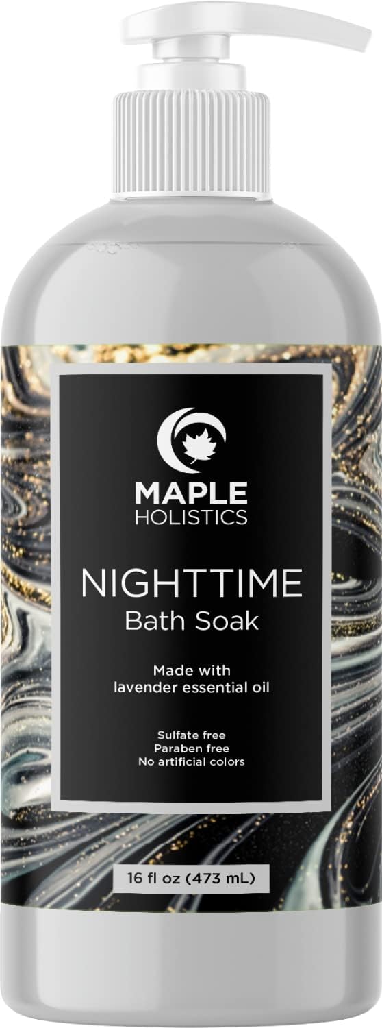 Luxury Nighttime Bubble Bath for Women - Aromatherapy Sleep Bath Soak for Women Relaxing and Nourishing Vegan Formula with Lavender Essential Oil and Shea Butter - Sulfate Paraben and Phthalate Free
