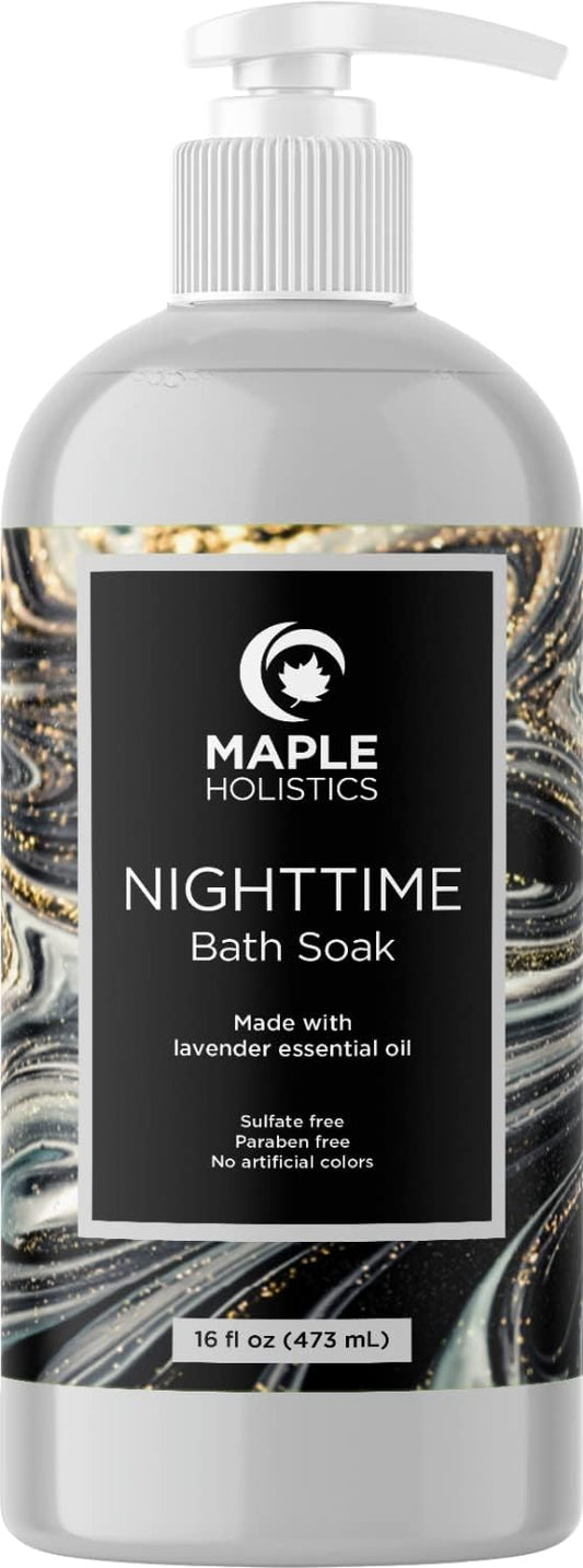 Luxury Nighttime Bubble Bath for Women - Aromatherapy Sleep Bath Soak for Women Relaxing and Nourishing Vegan Formula with Lavender Essential Oil and Shea Butter - Sulfate Paraben and Phthalate Free