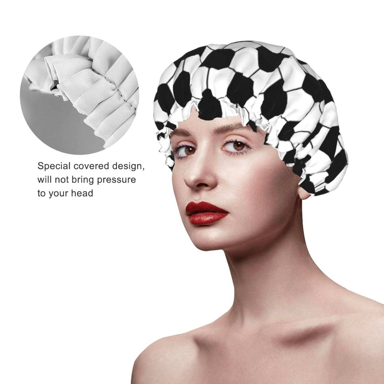 Double-Layer Waterproof Shower Cap