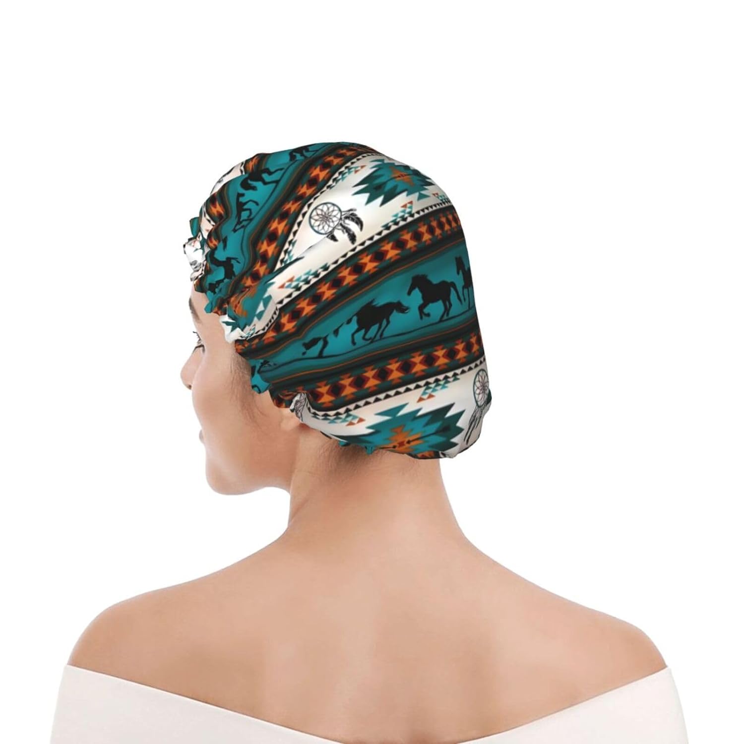 Double-Layer Waterproof Shower Cap