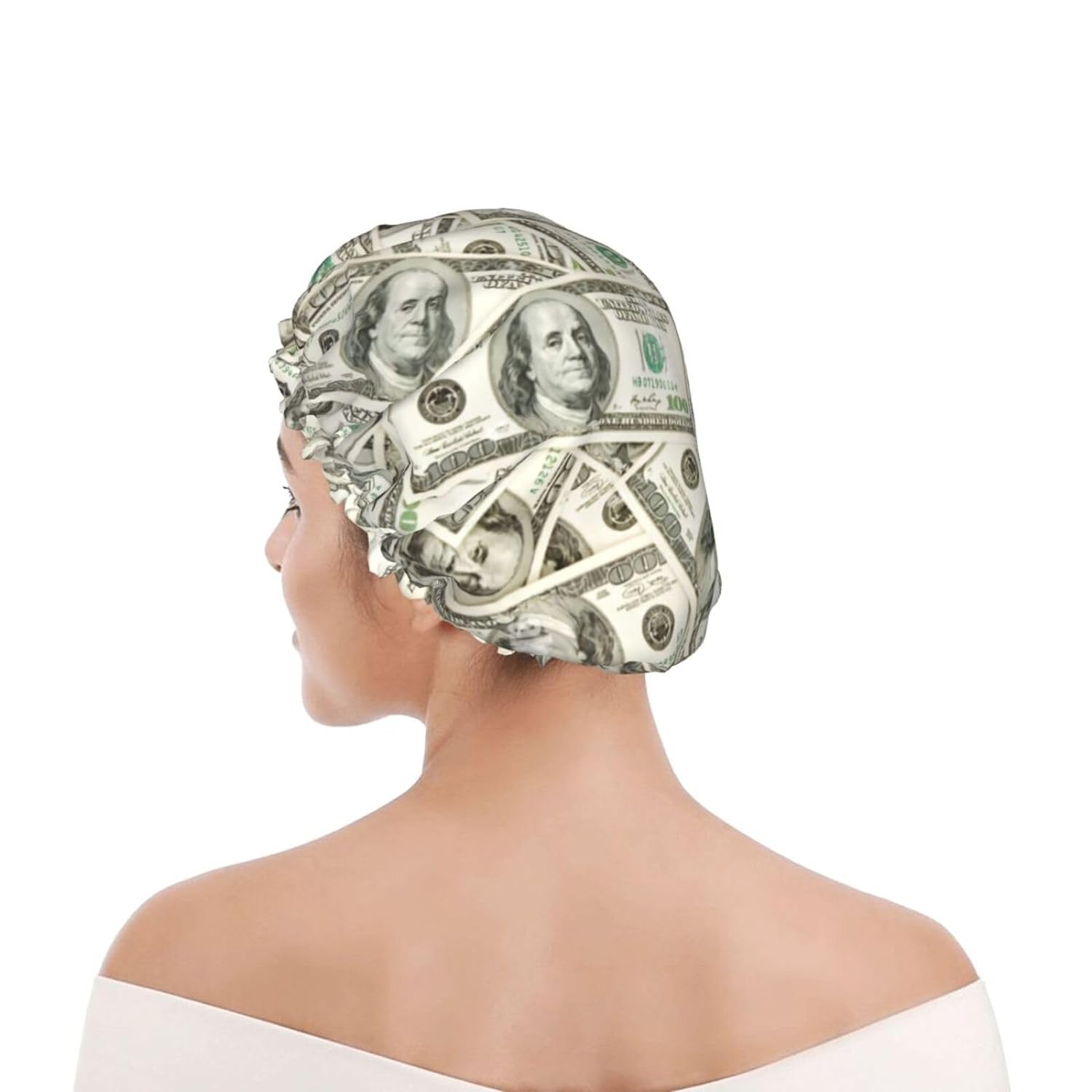 Double-Layer Waterproof Shower Cap