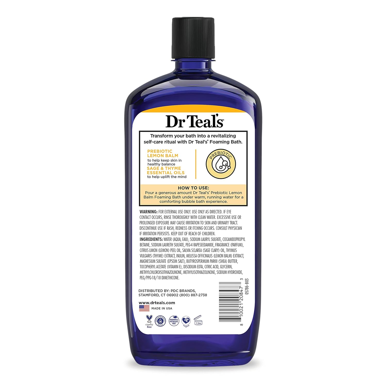 Dr Teal's Foaming Bath with Pure Epsom Salt, Sleep Blend with Melatonin, Lavender & Chamomile Essential Oils, 34 fl oz (Pack of 4) (Packaging May Vary)