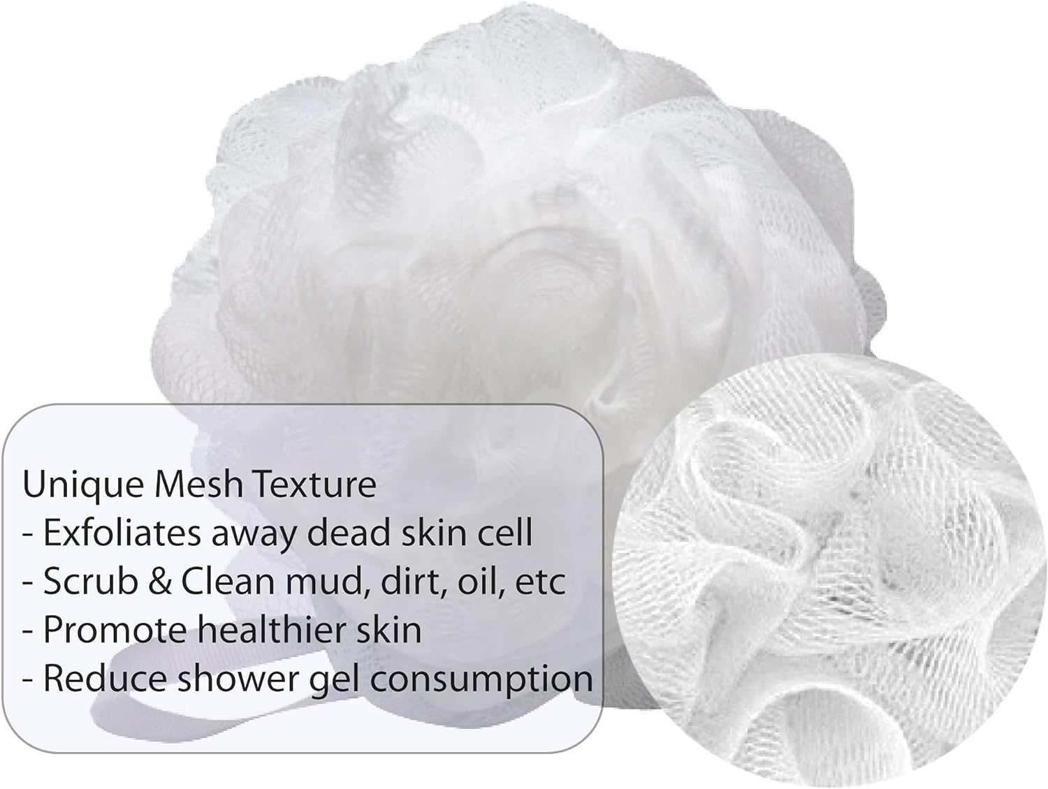 Aquasentials Mesh Pouf Bath Sponge (4 Pack) (Multi-Color)