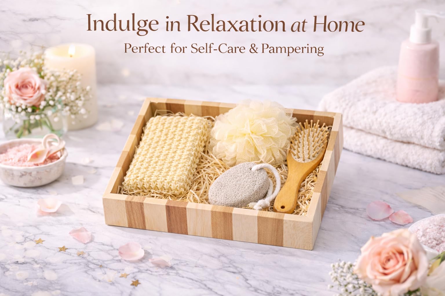 Essentials Spa Gift Set – Everyday Self Care Kit (Heart Collection)