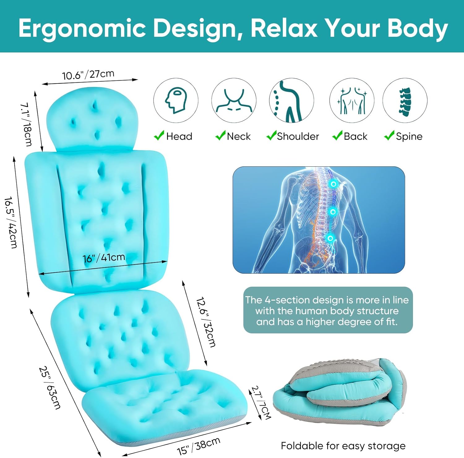 Full Body Bath Pillow