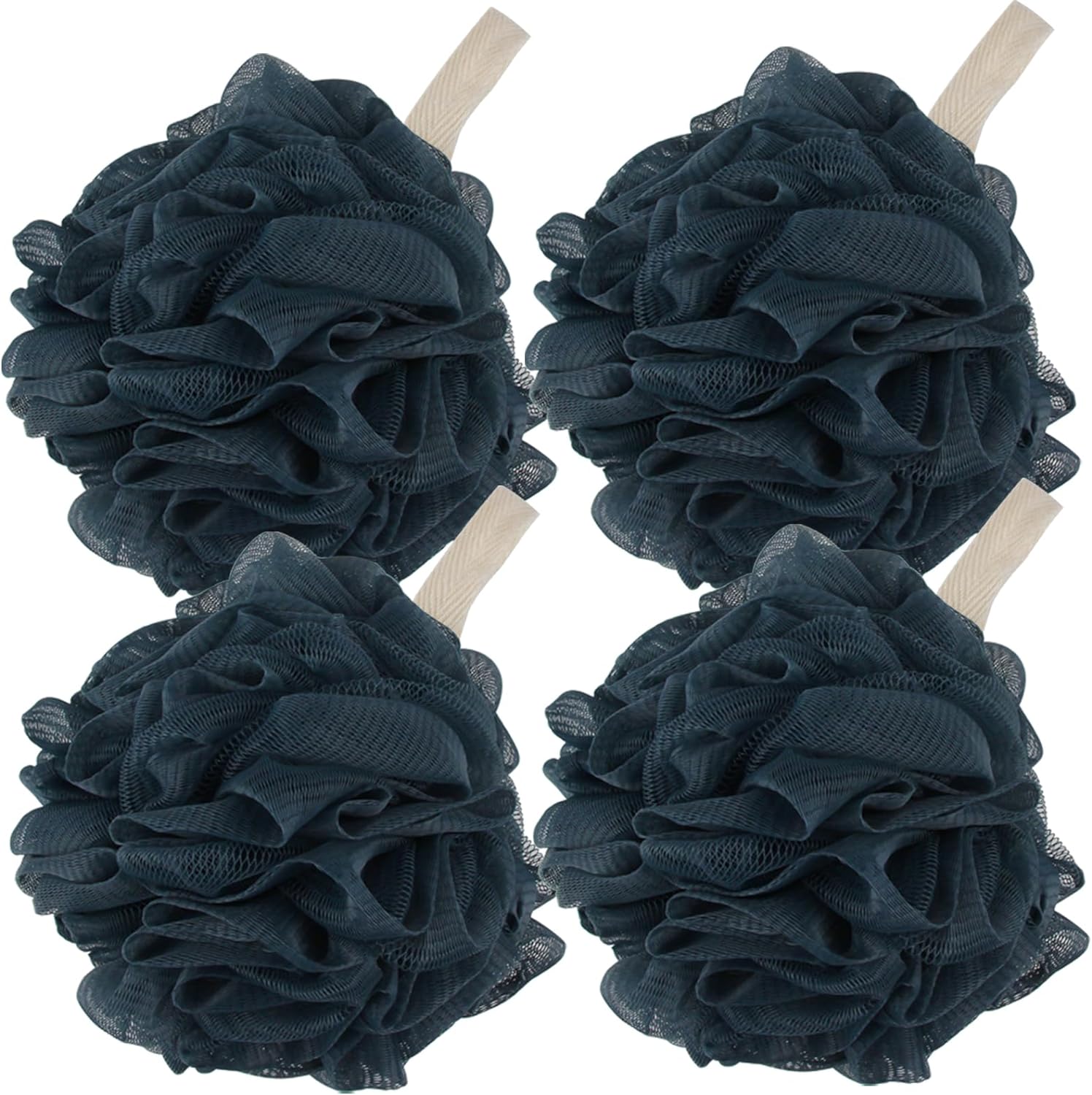 Mesh Shower Loofah Sponge Set (4 Colors)