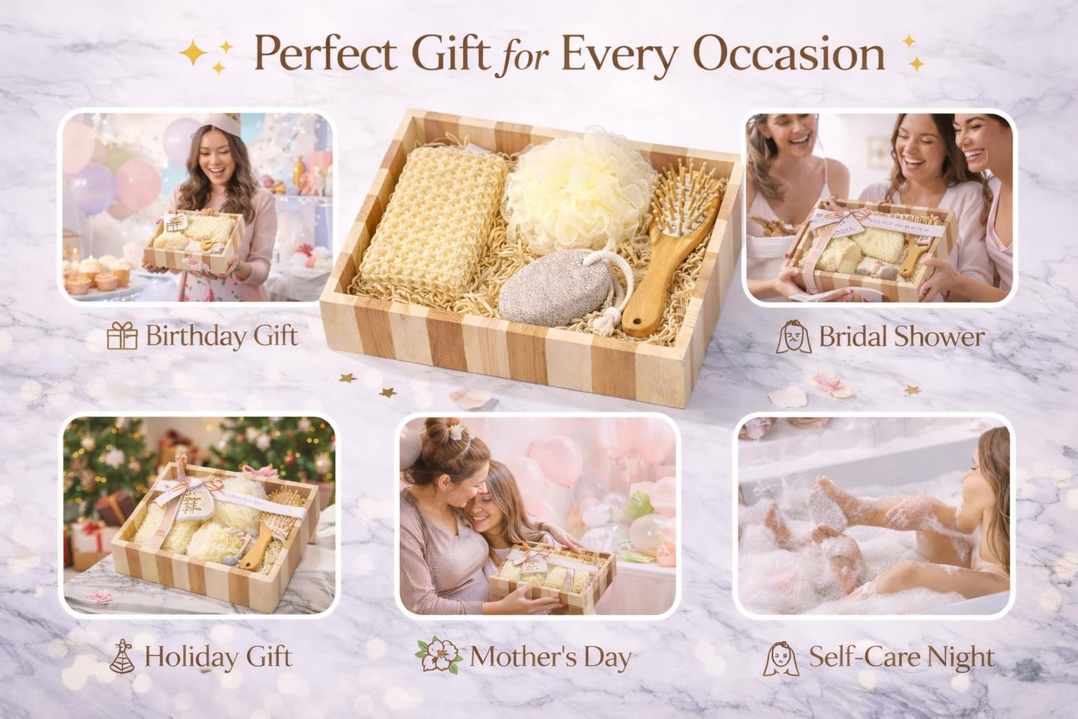 Essentials Spa Gift Set – Everyday Self Care Kit (Heart Collection)