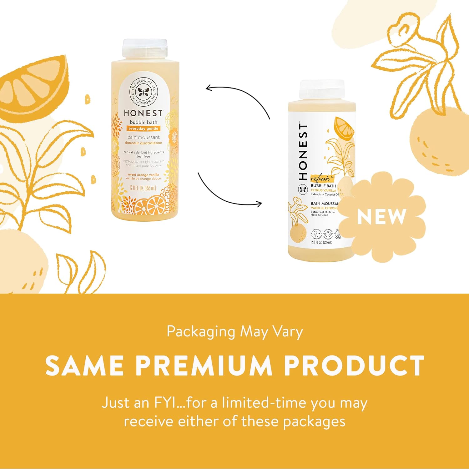 Citrus Vanilla Gentle Bubble Bath (Tear-Free Formula)