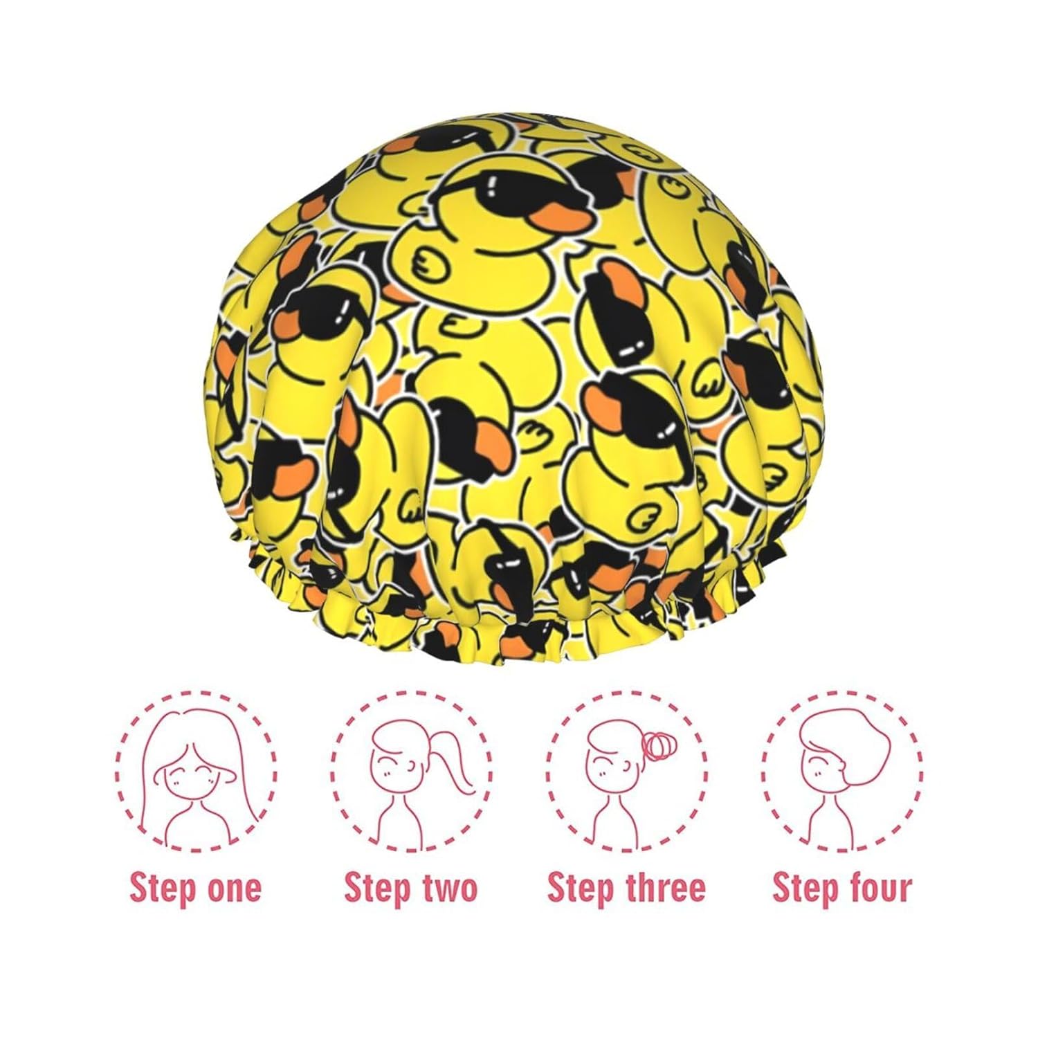 Double-Layer Waterproof Shower Cap