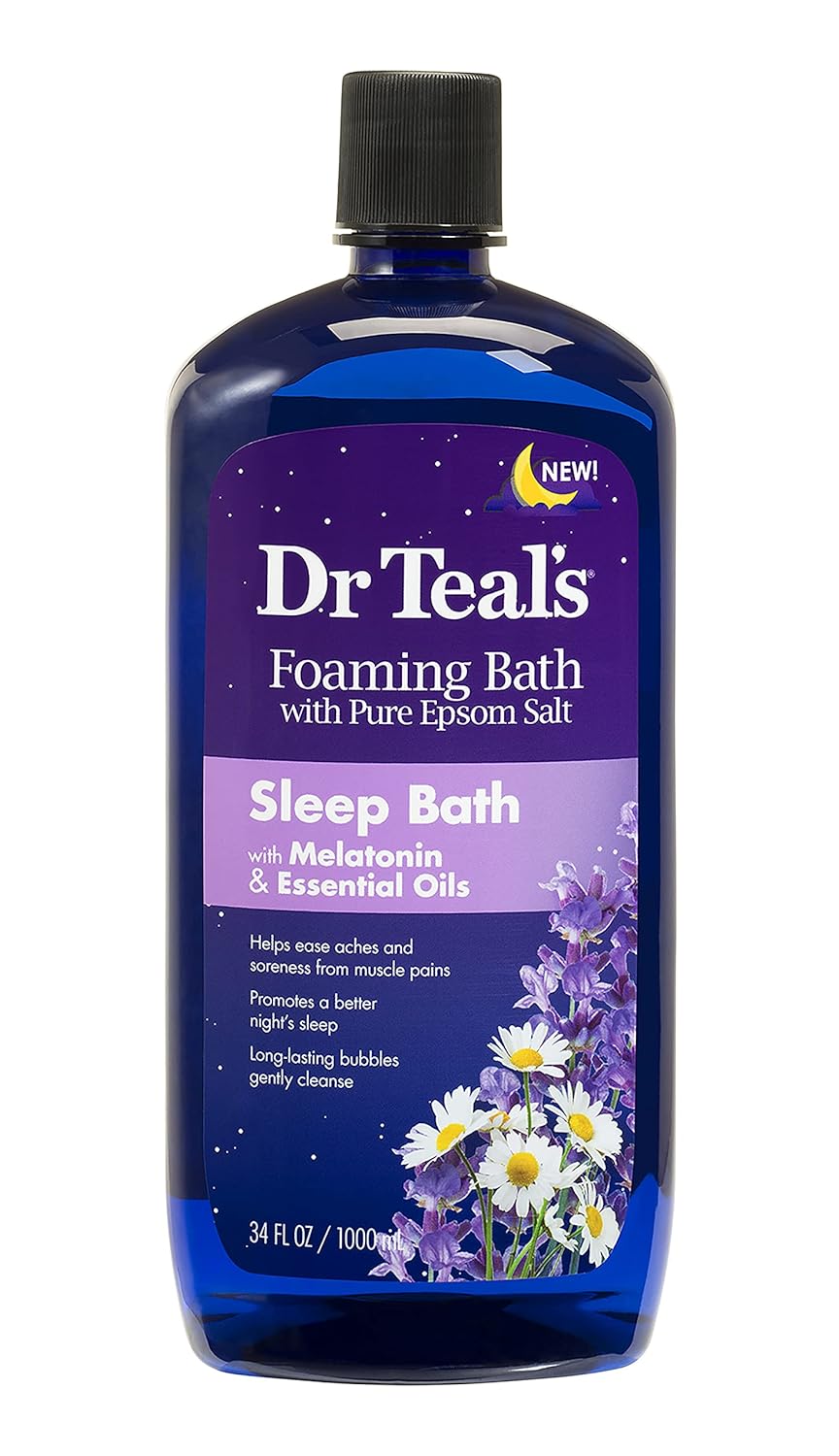 Dr Teal's Foaming Bath With Pure Epsom Salt Sleep Bath With Melatonin & Essential Oils 34 FL OZ