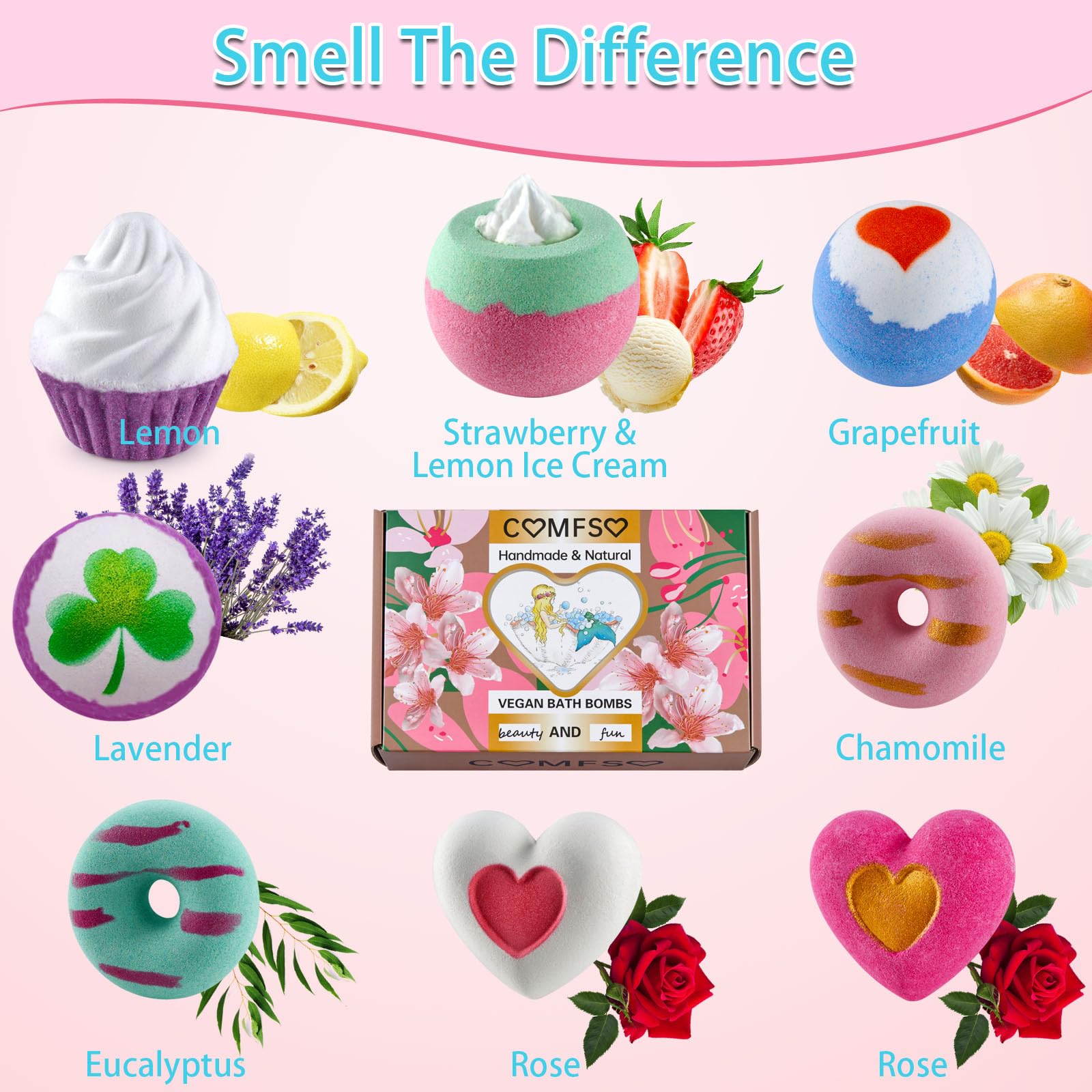 Natural Bath Bomb Gift Set