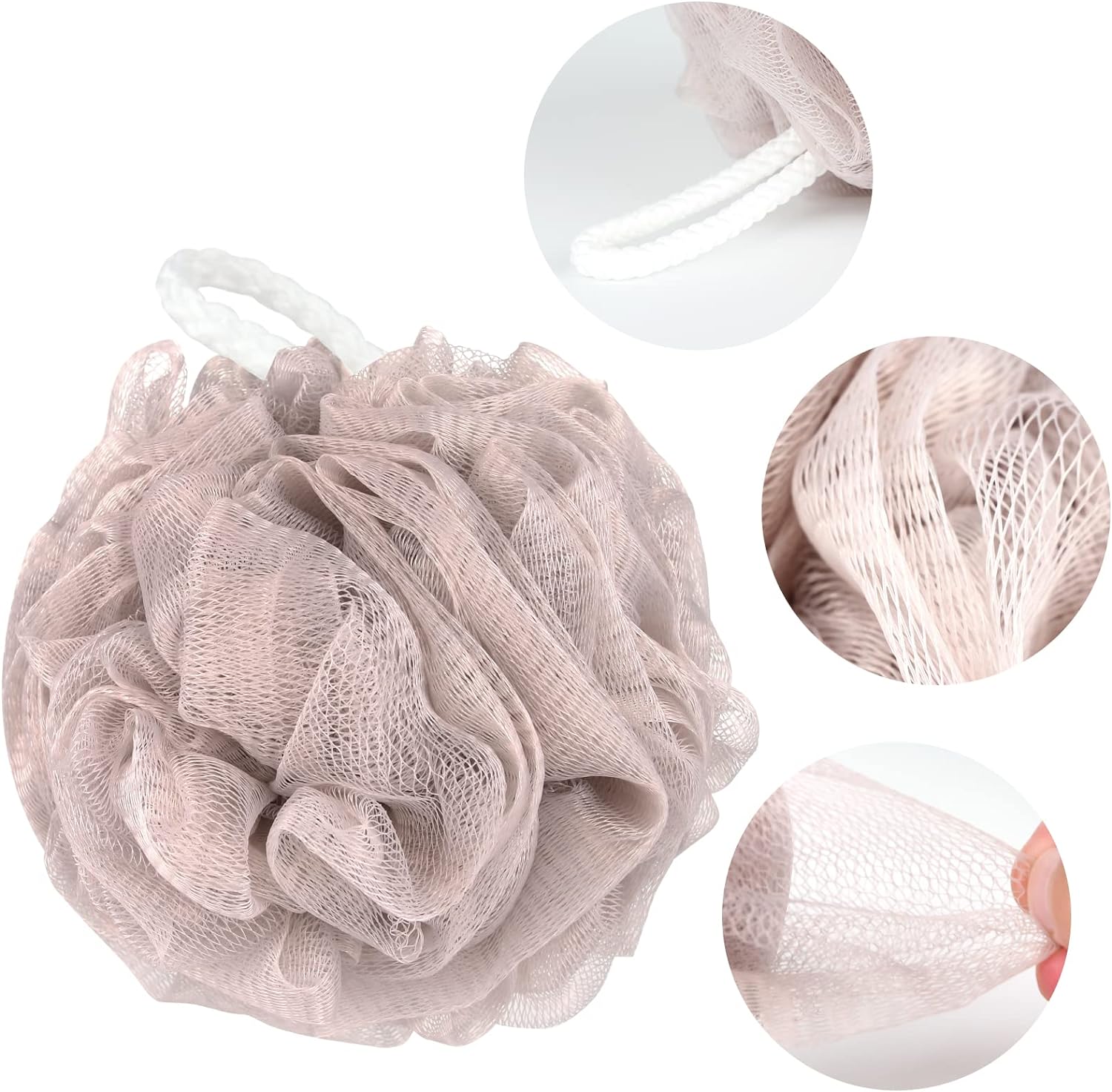 Mesh Shower Loofah Sponge Set (4 Colors)